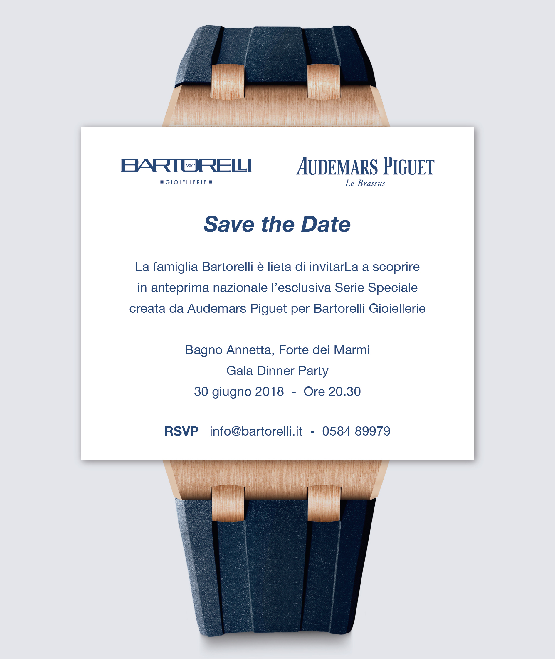 PRESENTAZIONE SERIE SPECIALE AUDEMARS PIGUET PER BARTORELLI GIOIELLERIE, 30 GIUGNO FORTE DEI MARMI