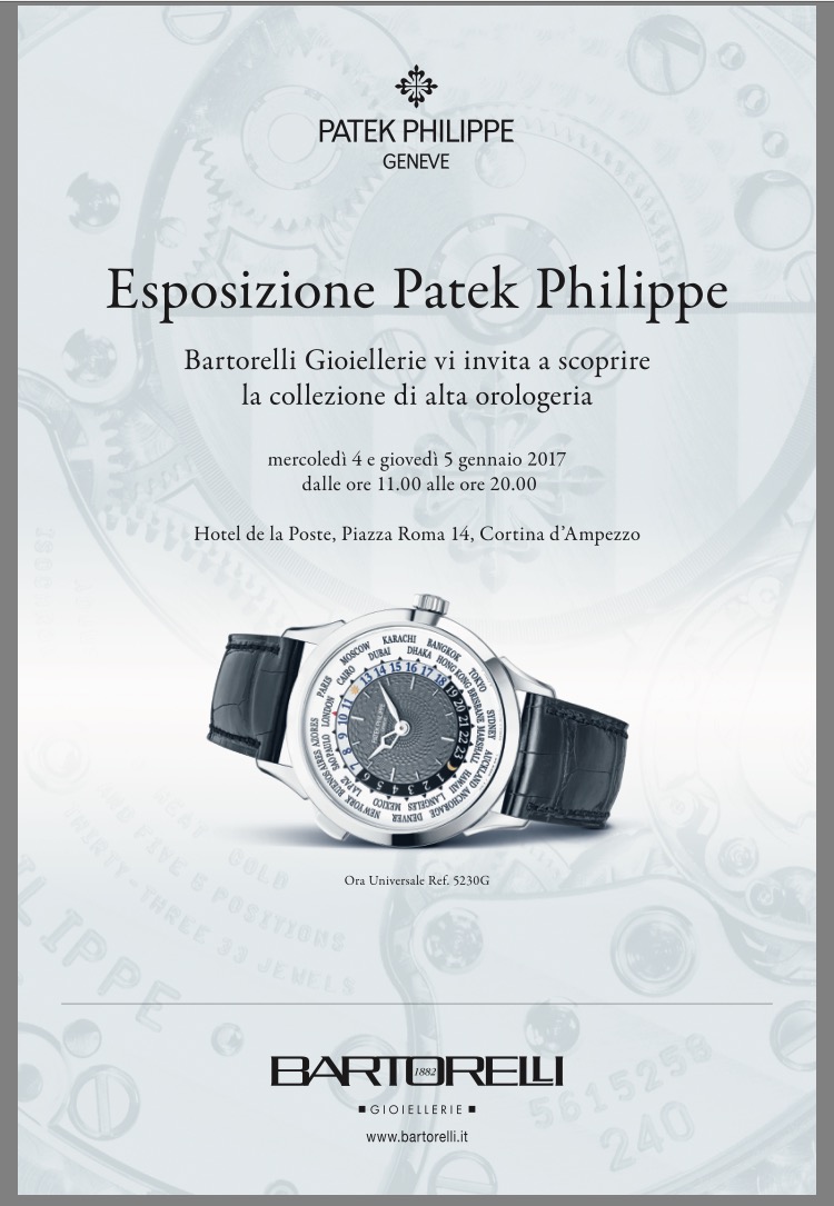 ESPOSIZIONE PATEK PHILIPPE A CORTINA