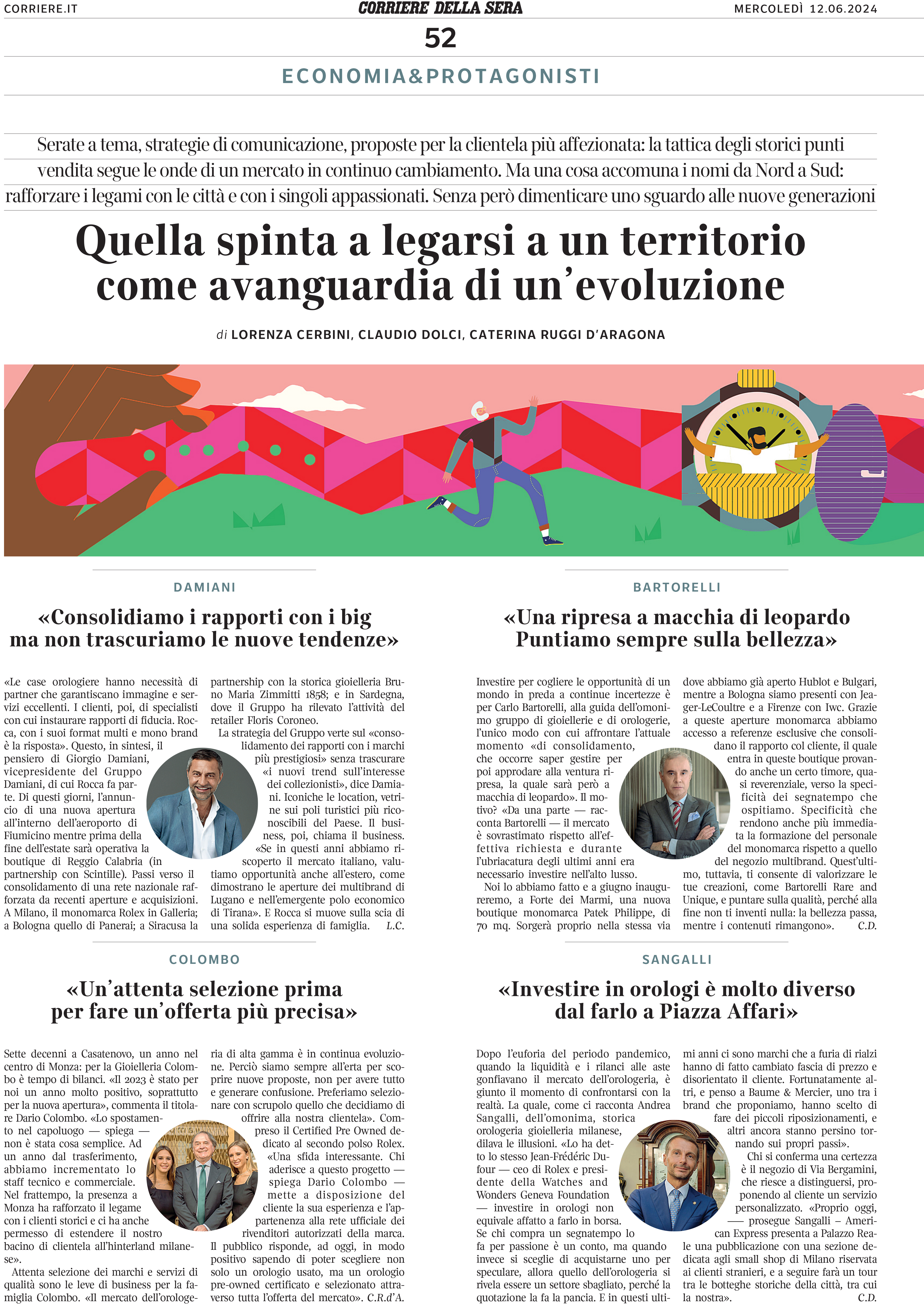 CORRIERE DELLA SERA - DORSO OROLOGI