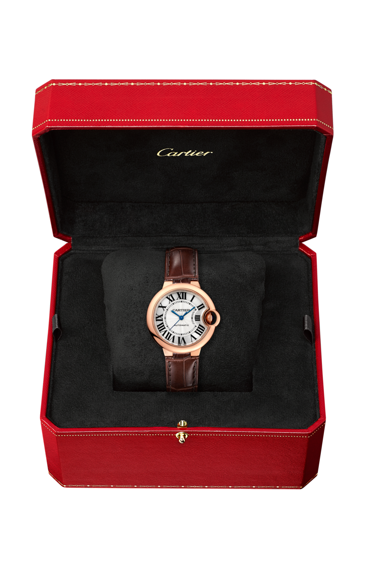 BALLON BLEU DE CARTIER 33 MM, ORO ROSA, PELLE - W6920097