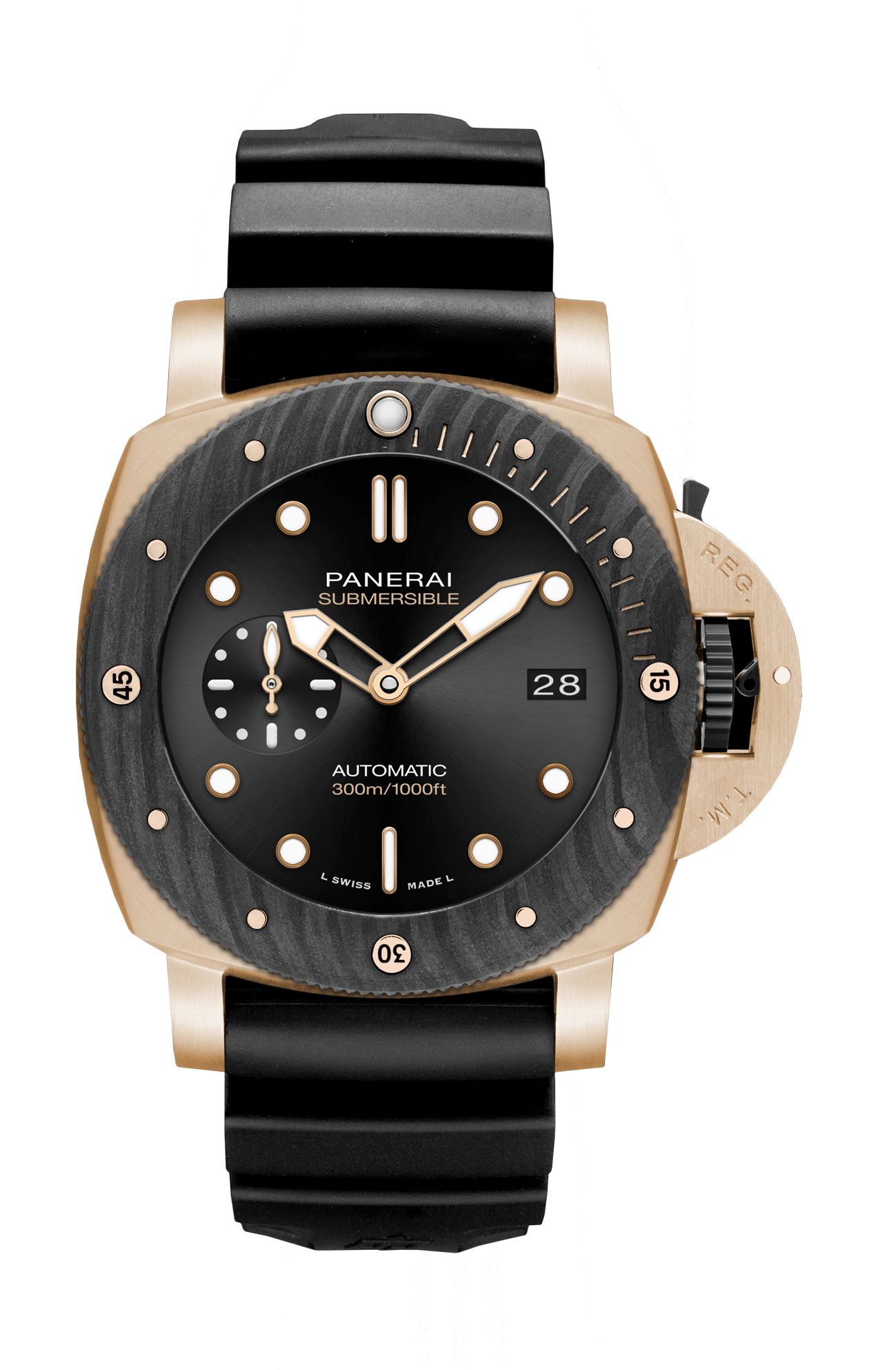 SUBMERSIBLE GOLDTECH™ OROCARBO  44 MM - DOPPIO CINTURINO - PAM02070