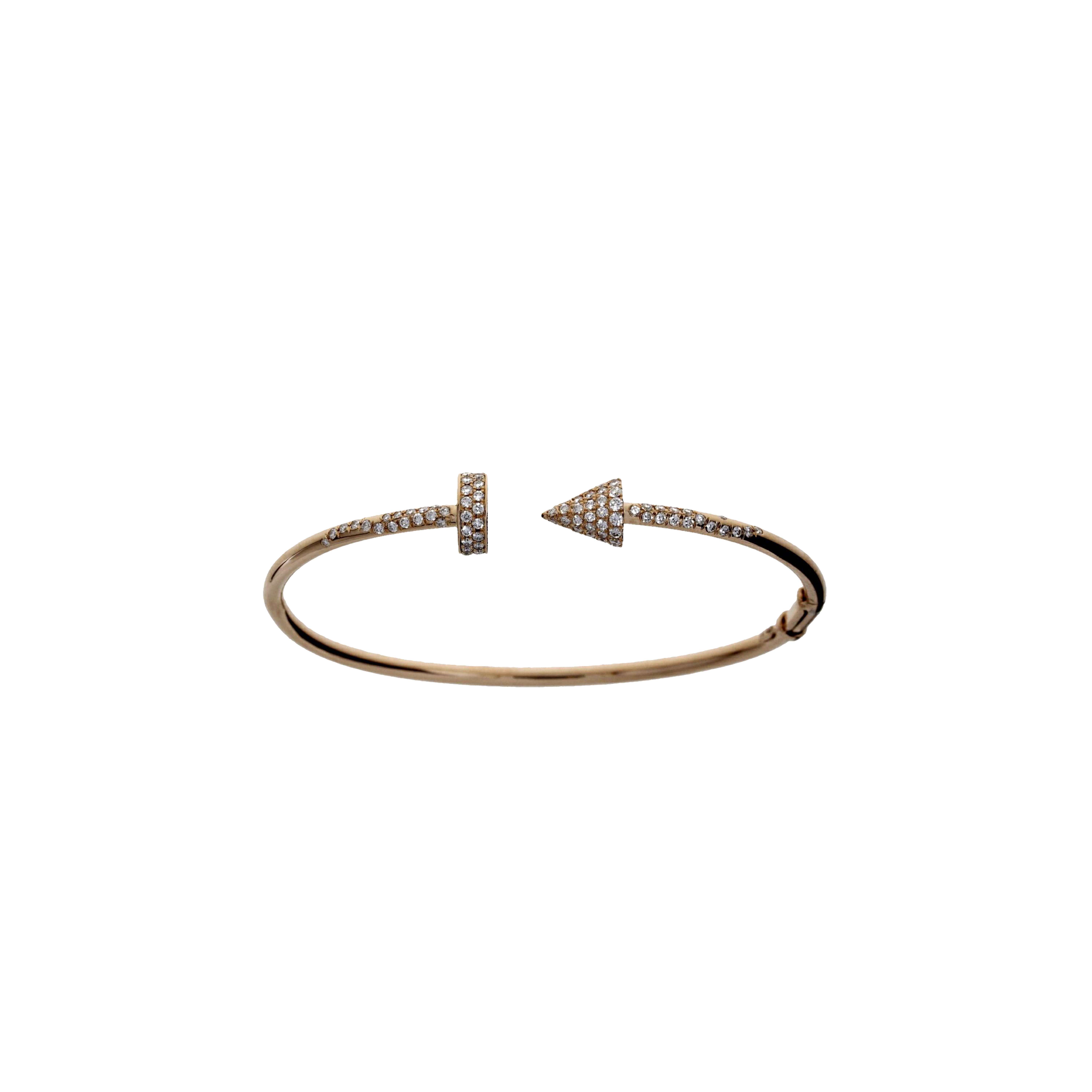 BRACCIALE RIGIDO FRECCIA IN ORO ROSA E DIAMANTI - 1PU0031979/1