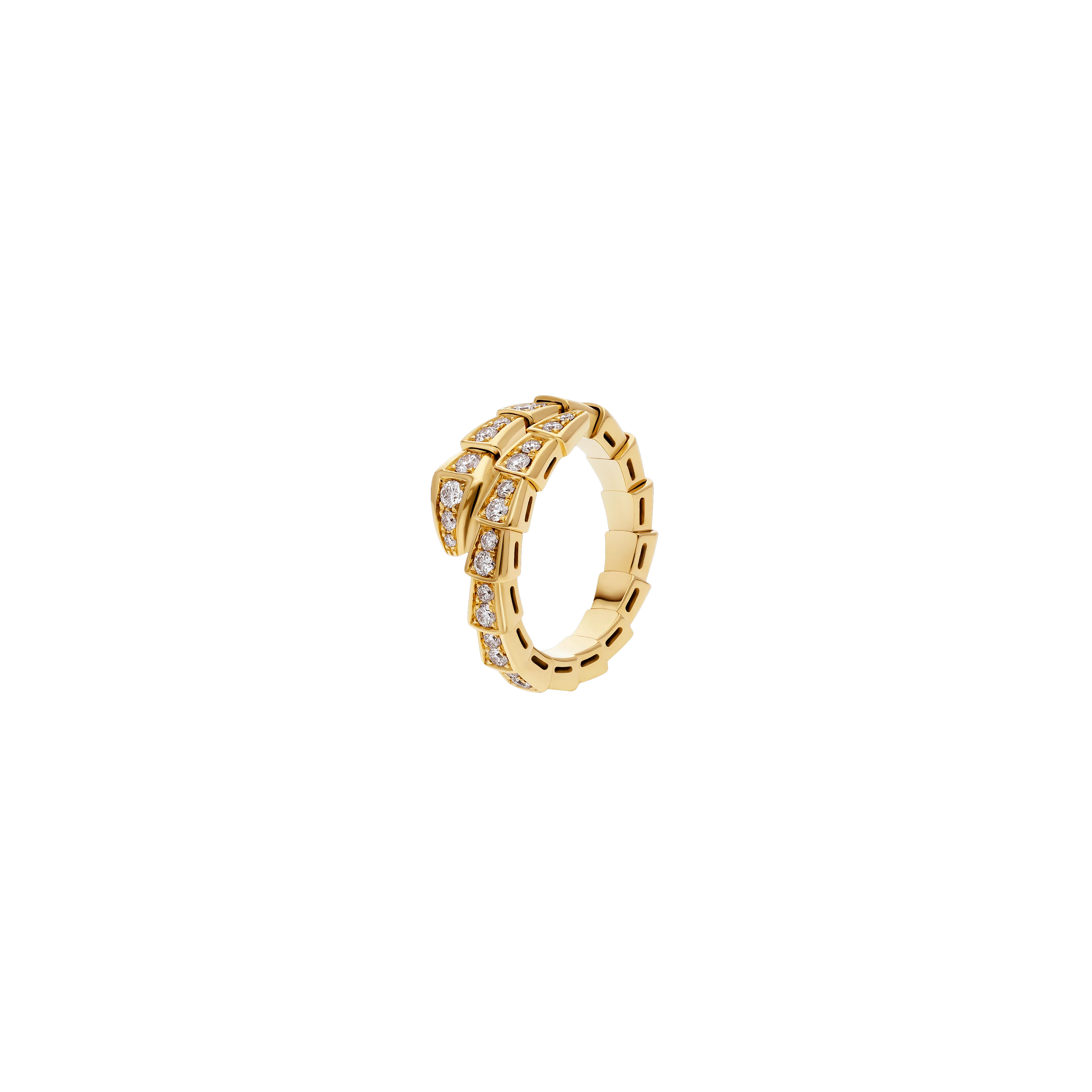 ANELLO SERPENTI VIPER IN ORO GIALLO  CON PAVÈ DI DIAMANTI - AN858981