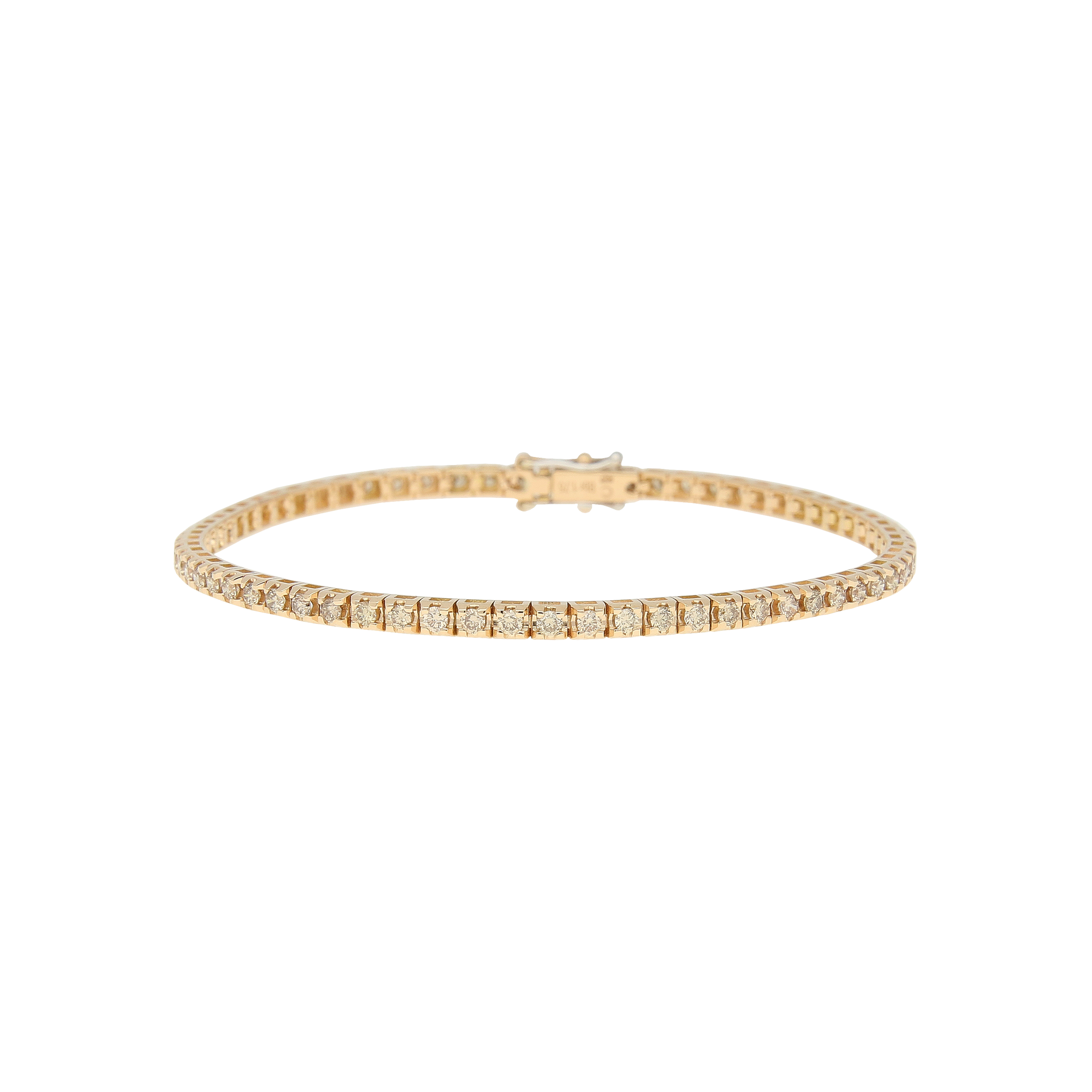 BRACCIALE TENNIS IN ORO ROSA CON DIAMANTI BROWN - 35358179