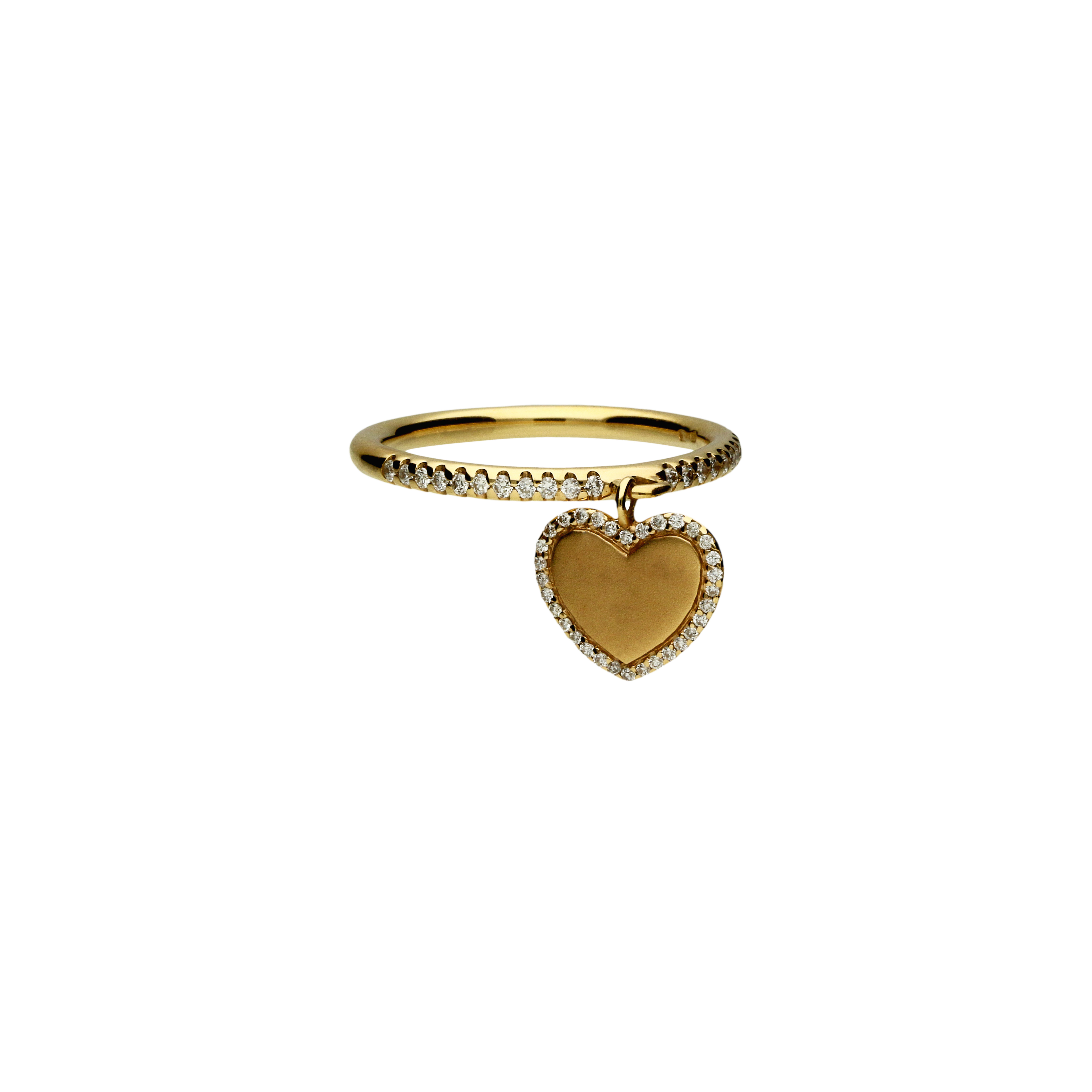 Cuore - Anello e ciondolo in oro rosa 18 carati e diamanti bianchi taglio brillante - VR21646DP