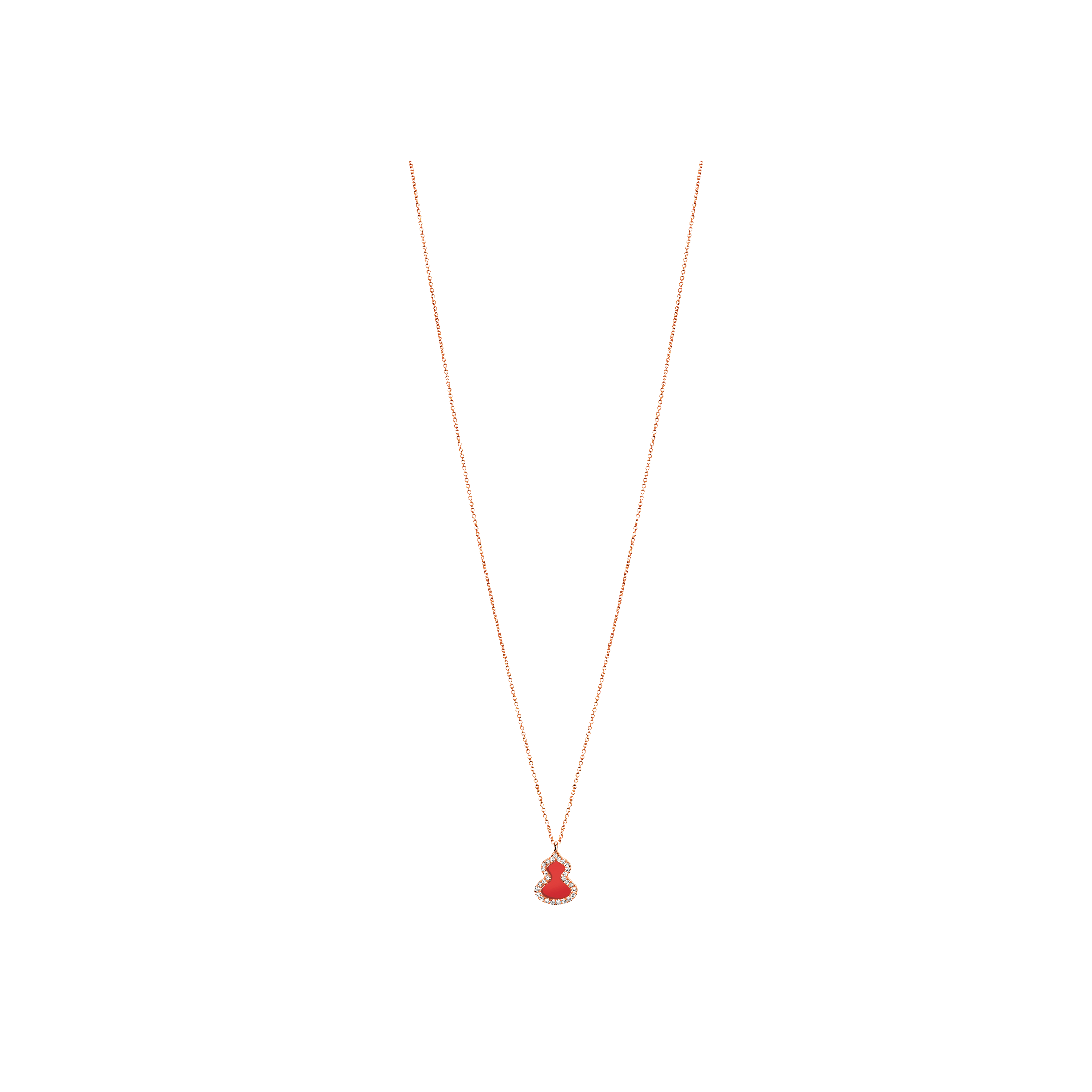 COLLANA PETITE WULU IN ORO ROSA CON DIAMANTI - WU-NL0006D-RGDRA - WUNPT6DRGRA