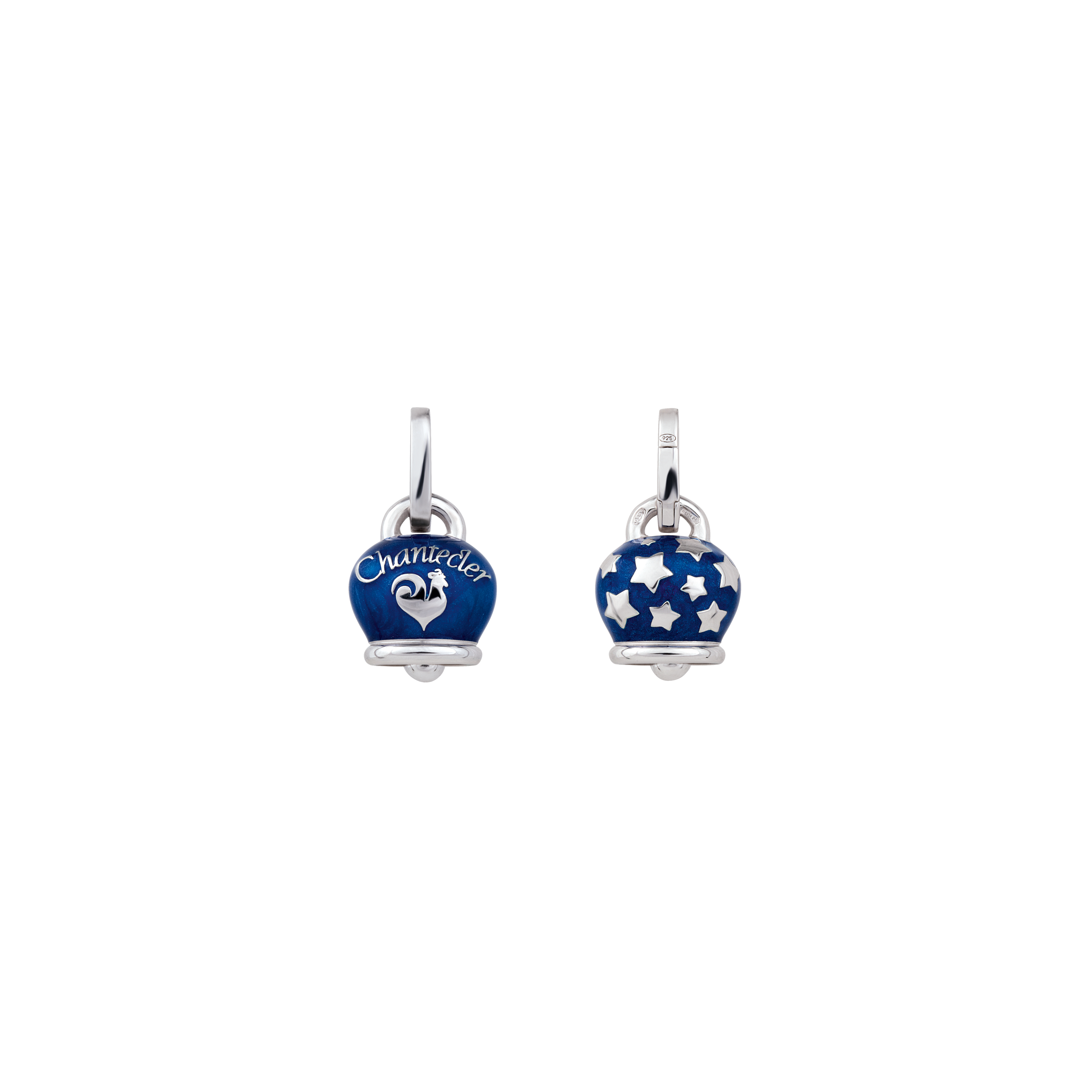 Ciondolo Chantecler Campanella in argento e smalto blu con stelline - 31760