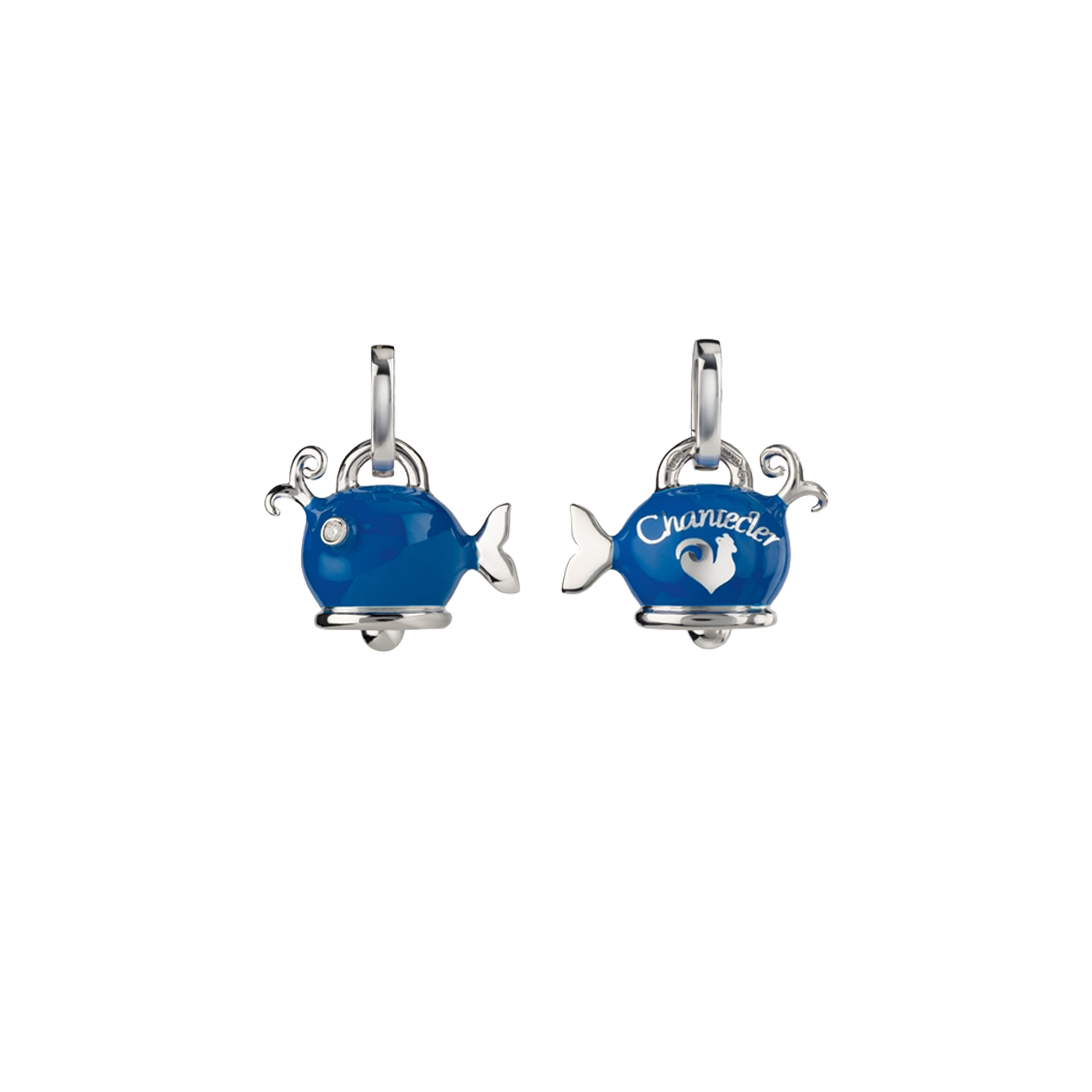 Ciondolo Campanelle Balena in argento e smalto blu - 38238 - 38238