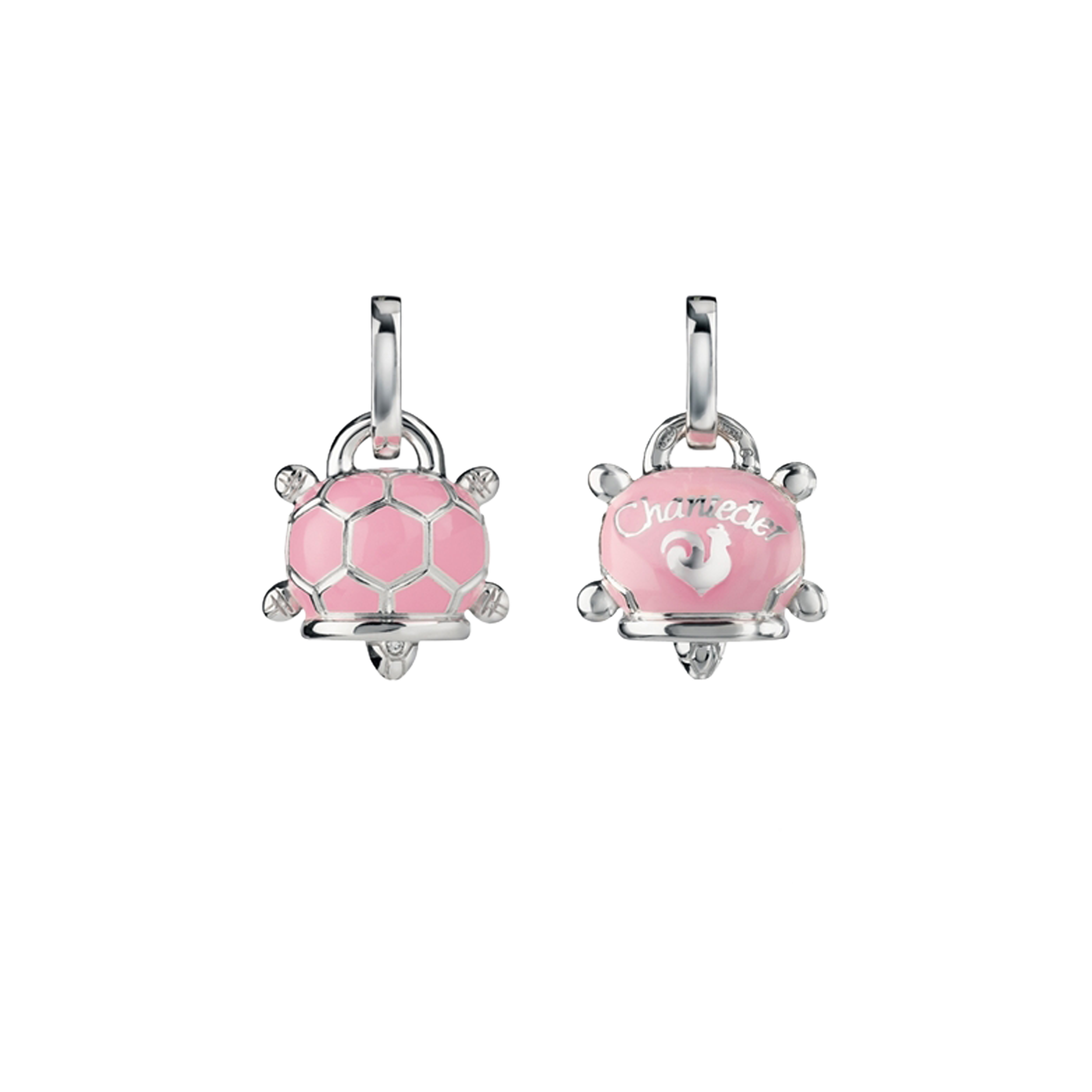 Ciondolo Campanelle Tartaruga in argento e smalto rosa - 38240 - 38240