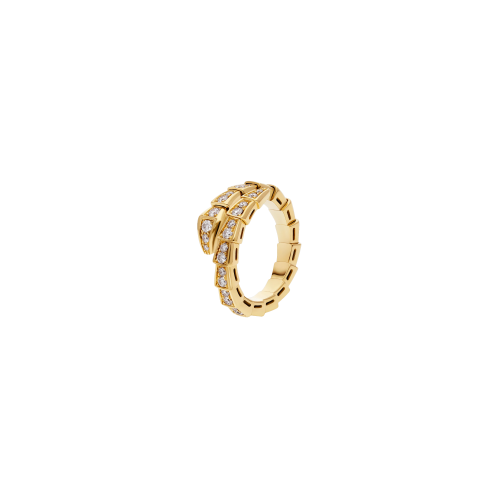 ANELLO SERPENTI VIPER IN ORO GIALLO CON PAVÈ DI DIAMANTI - AN858981