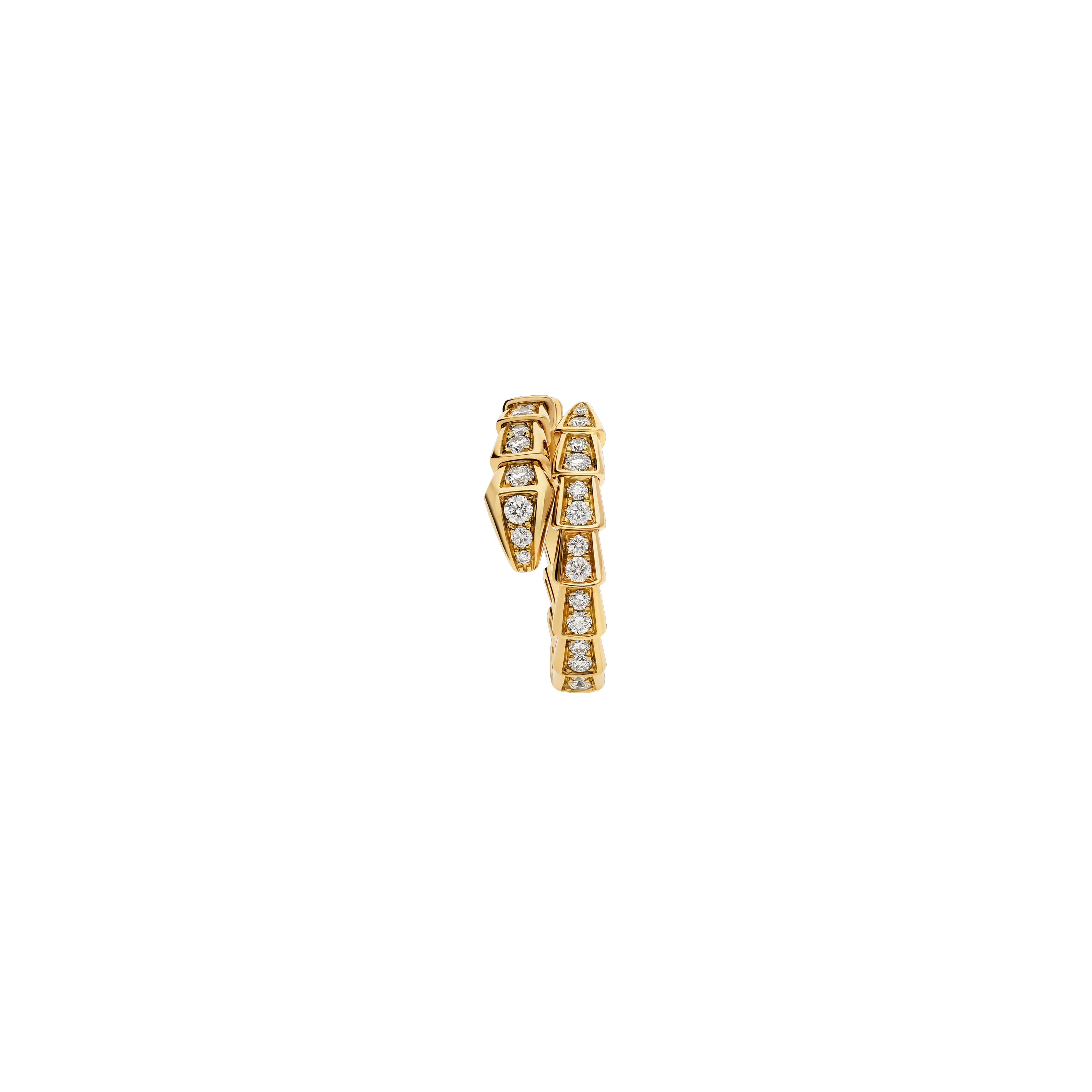 ANELLO SERPENTI VIPER IN ORO GIALLO  CON PAVÈ DI DIAMANTI - AN858981