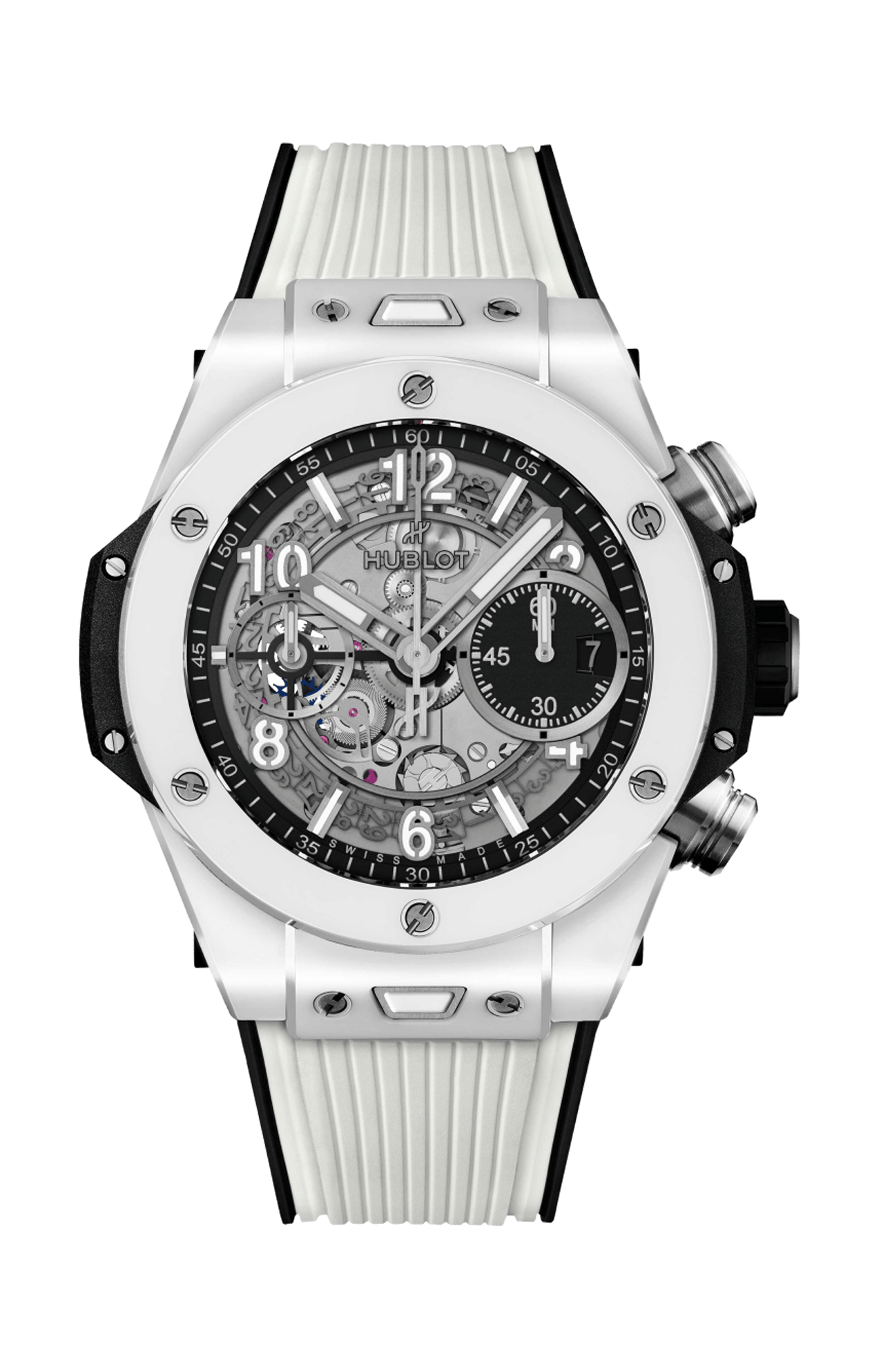 OG HUBLOT BIG BANG UNICO CER/CAUCCIU AUTO 42MM Q.SKELETRO CHRONO - 441.HX.1171.RX