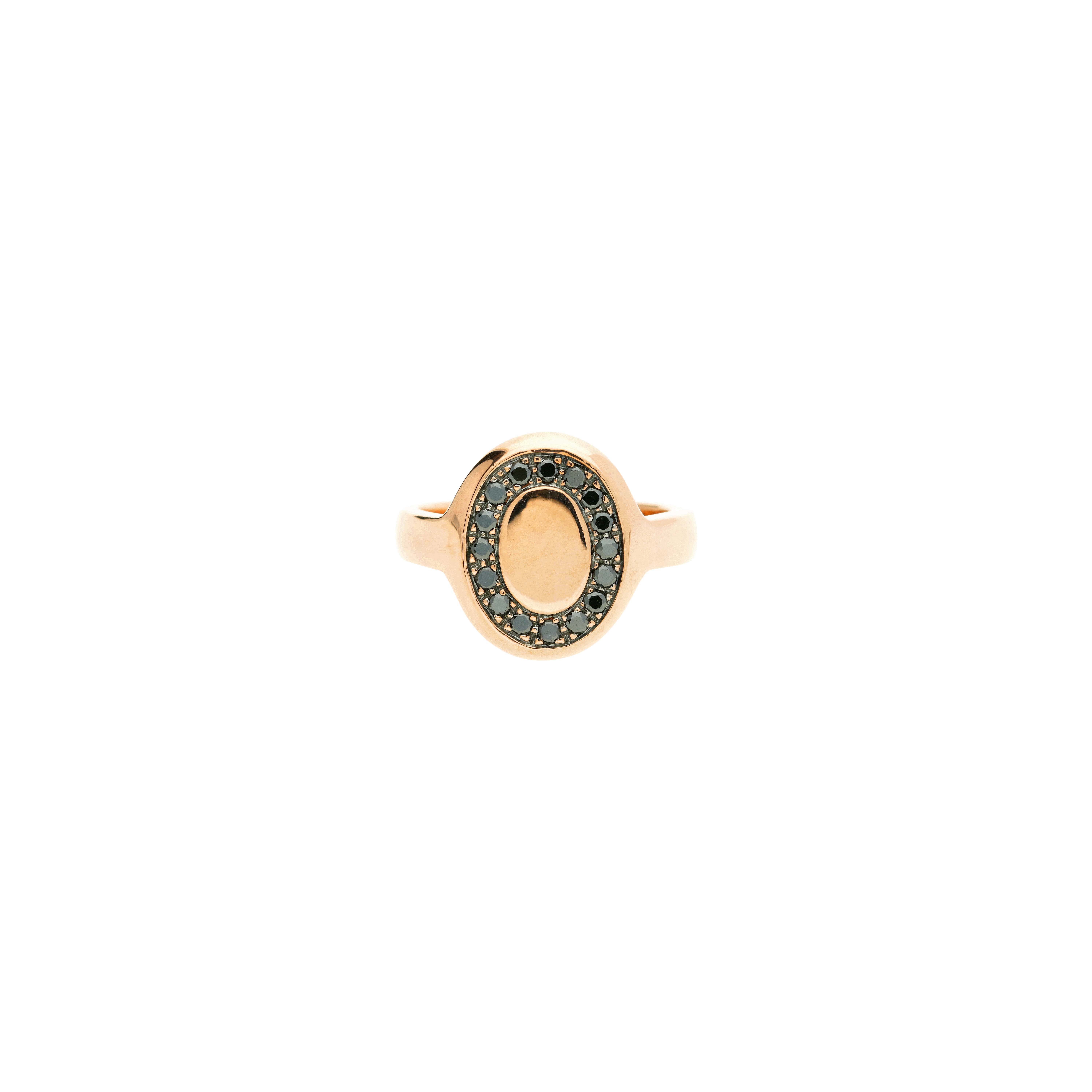 ANELLO IN ORO ROSA CON DIAMANTI NERI - A12141RBN-9KT