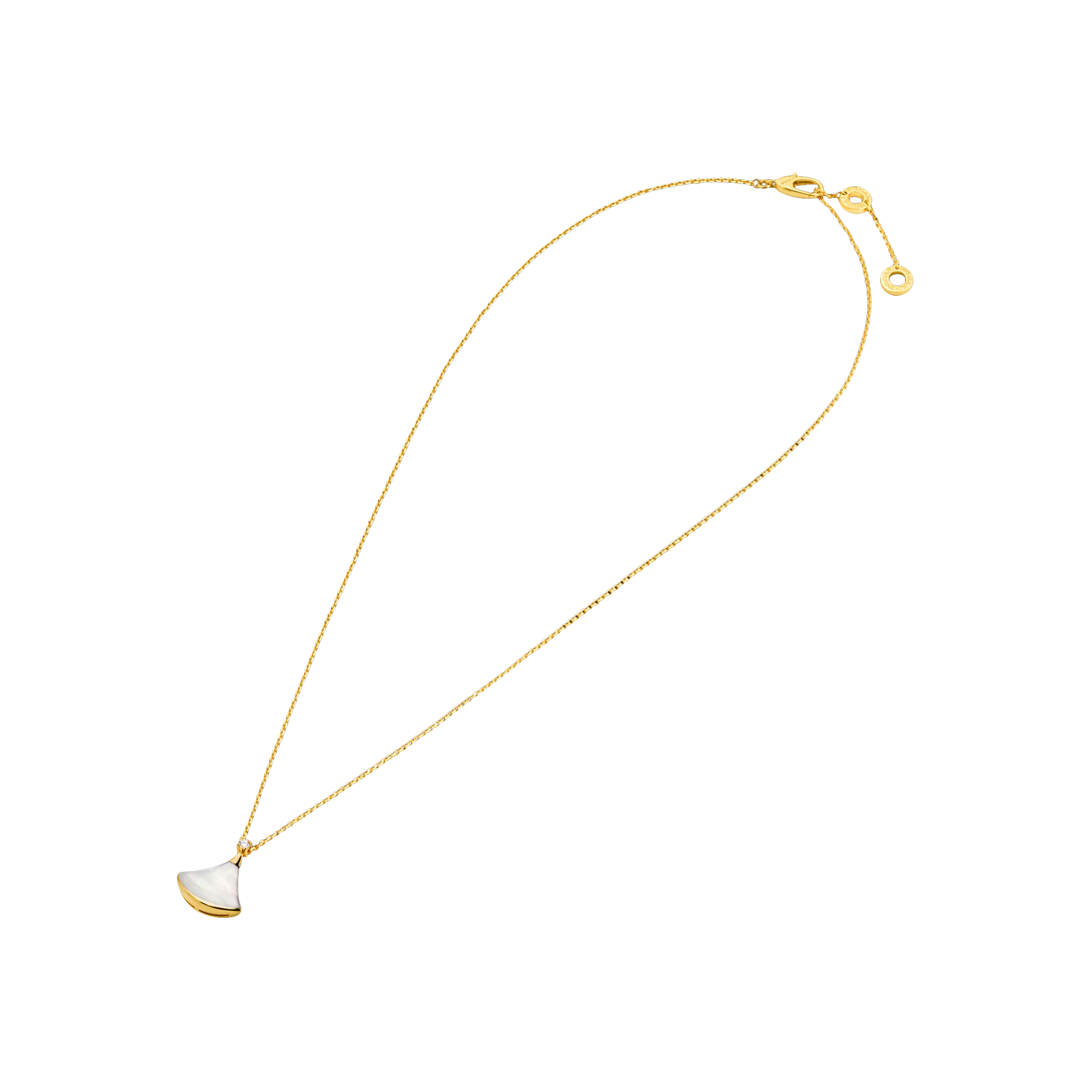 COLLANA DIVAS' DREAM IN ORO GIALLO CON DIAMANTE E PENDENTE IN MADREPERLA - CL859986