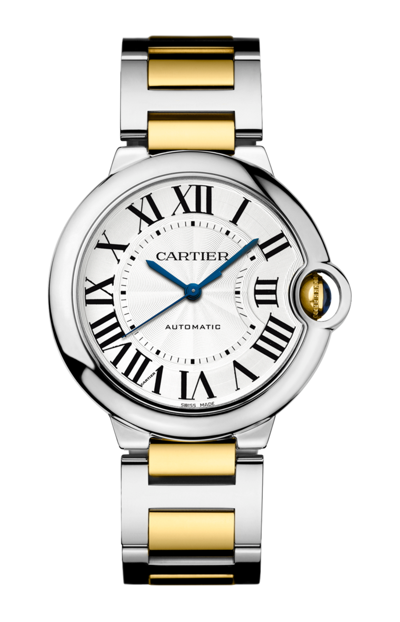 BALLON BLEU DE CARTIER WATCH 36 MM, 18K GOLD AND STEEL - W2BB0012