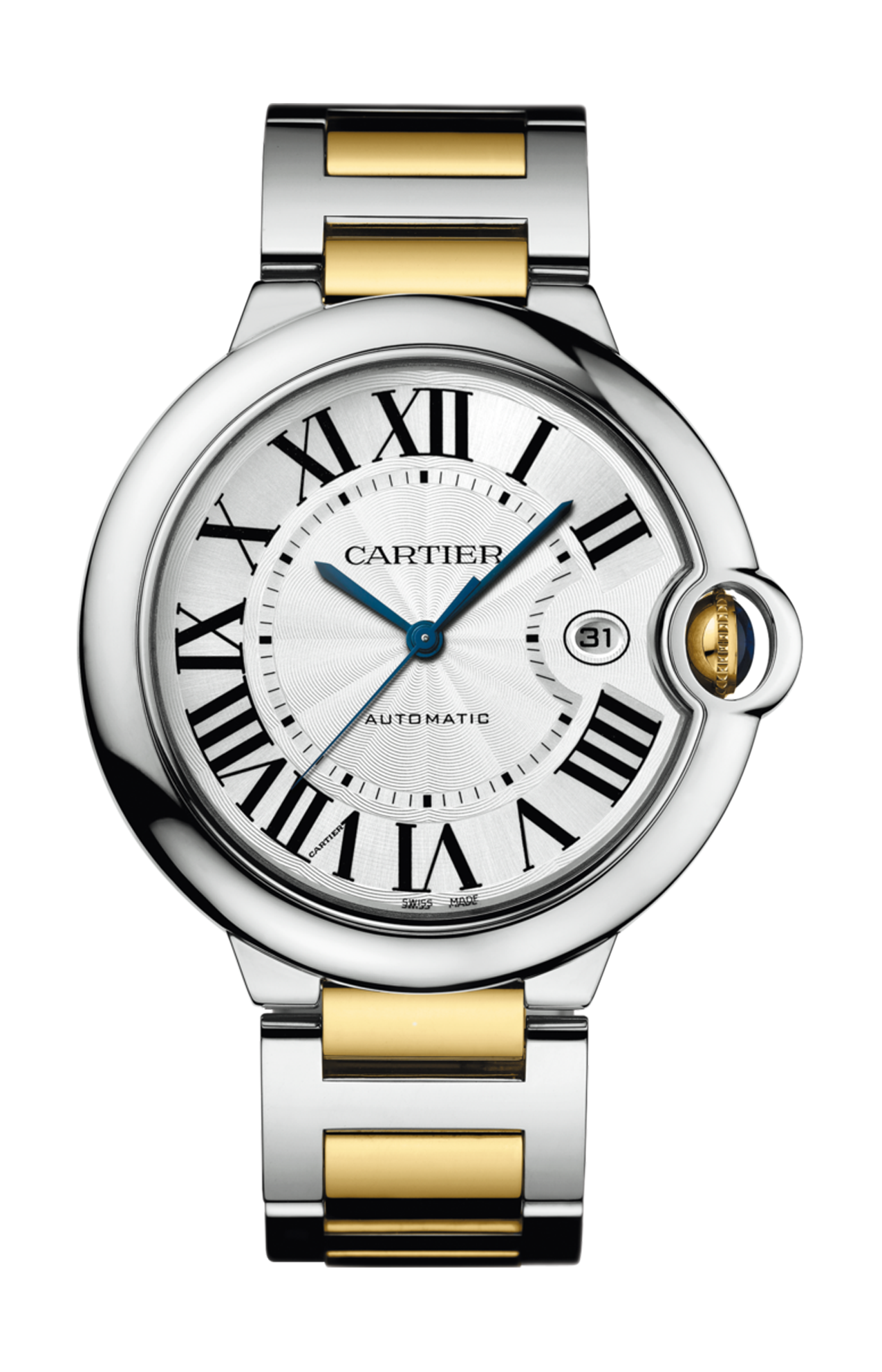 BALLON BLEU DE CARTIER WATCH 42 MM, 18K YELLOW GOLD, STEEL - W2BB0022