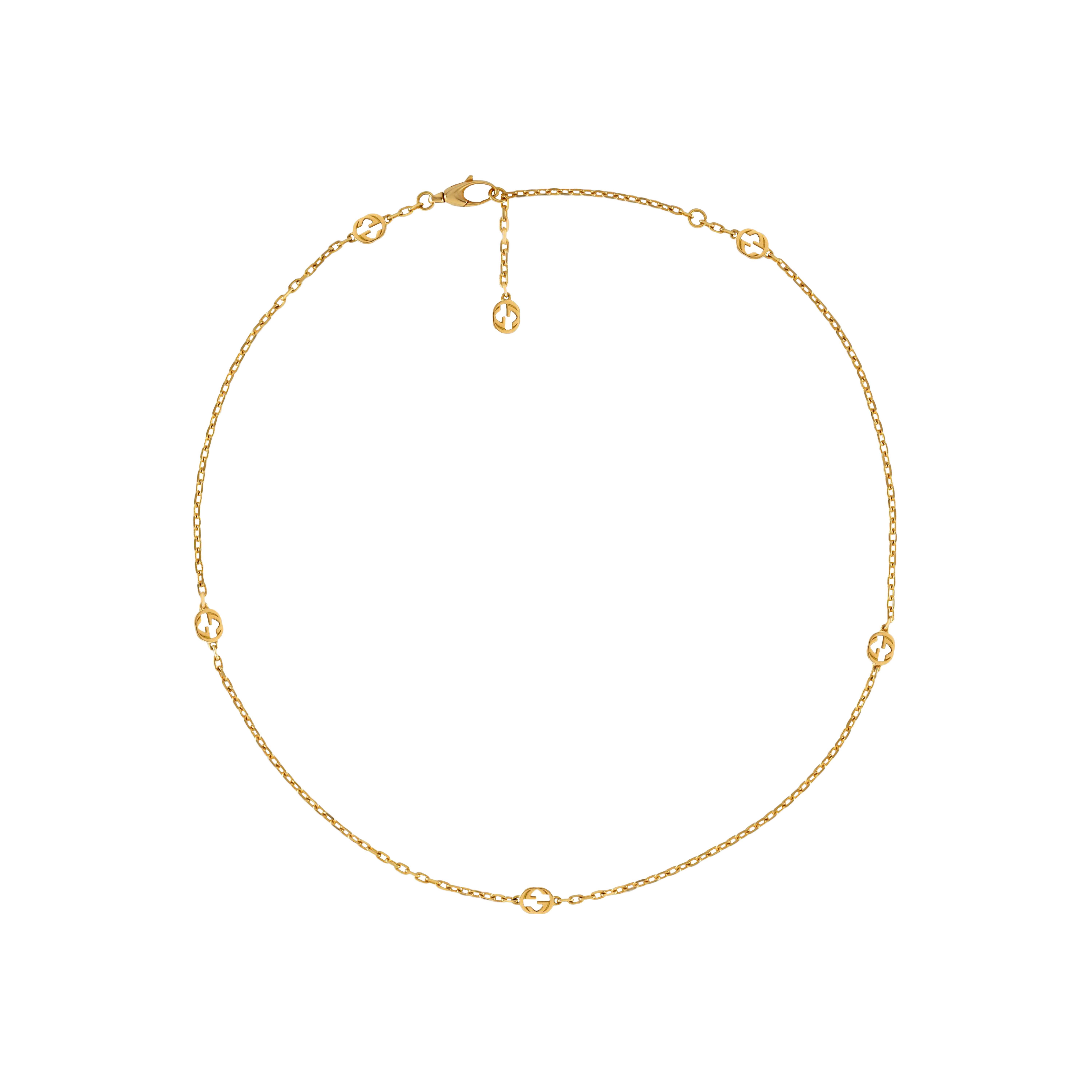 COLLANA INTERLOCKING CON GG IN ORO GIALLO - YBB62990100100U