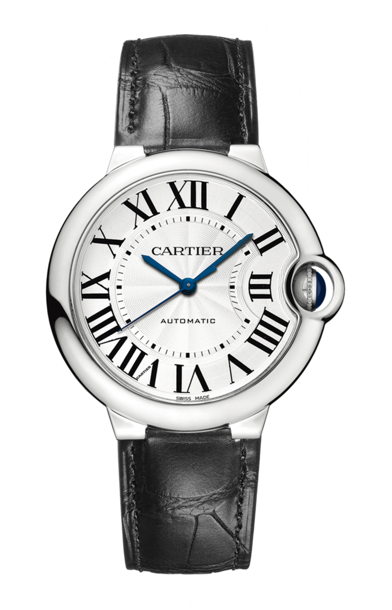 BALLON BLEU DE CARTIER 36 MM, ACCIAIO, ALLIGATORE - WSBB0028