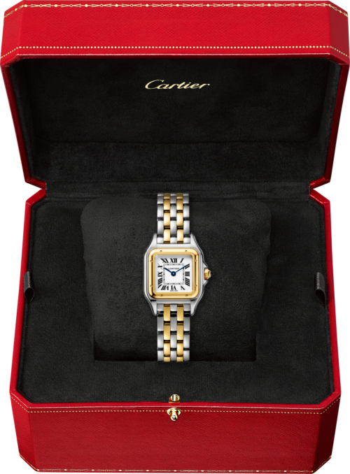 PANTHÈRE DE CARTIER WATCH SMALL MODEL, YELLOW GOLD AND STEEL - W2PN0006