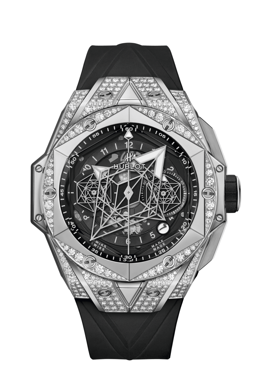 BIG BANG SANG BLEU II TITANIUM PAVÉ 45 MM - 418.NX.1107.RX.1604.MXM20