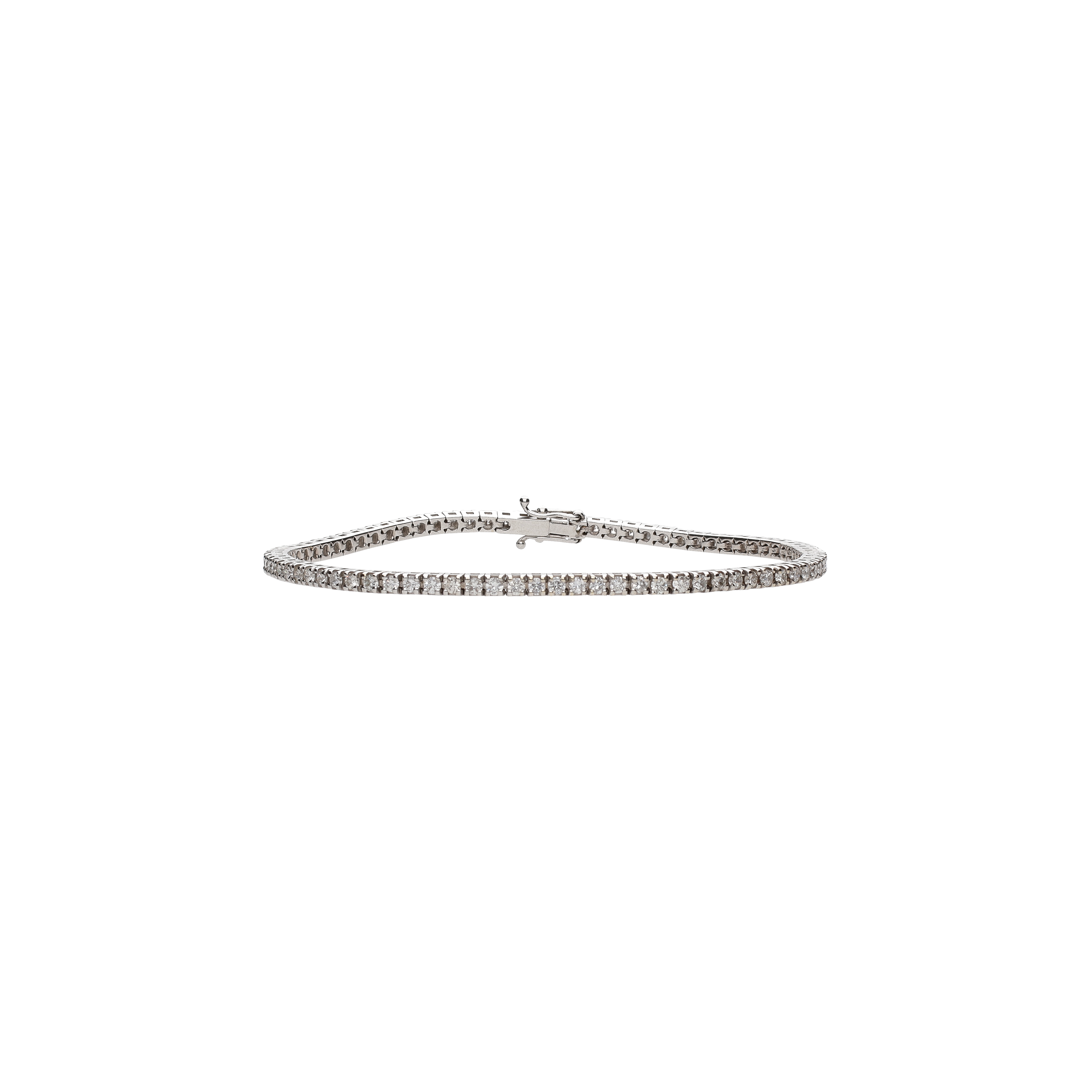 BRACCIALE TENNIS IN ORO BIANCO E DIAMANTI - 318-2194-250-67D