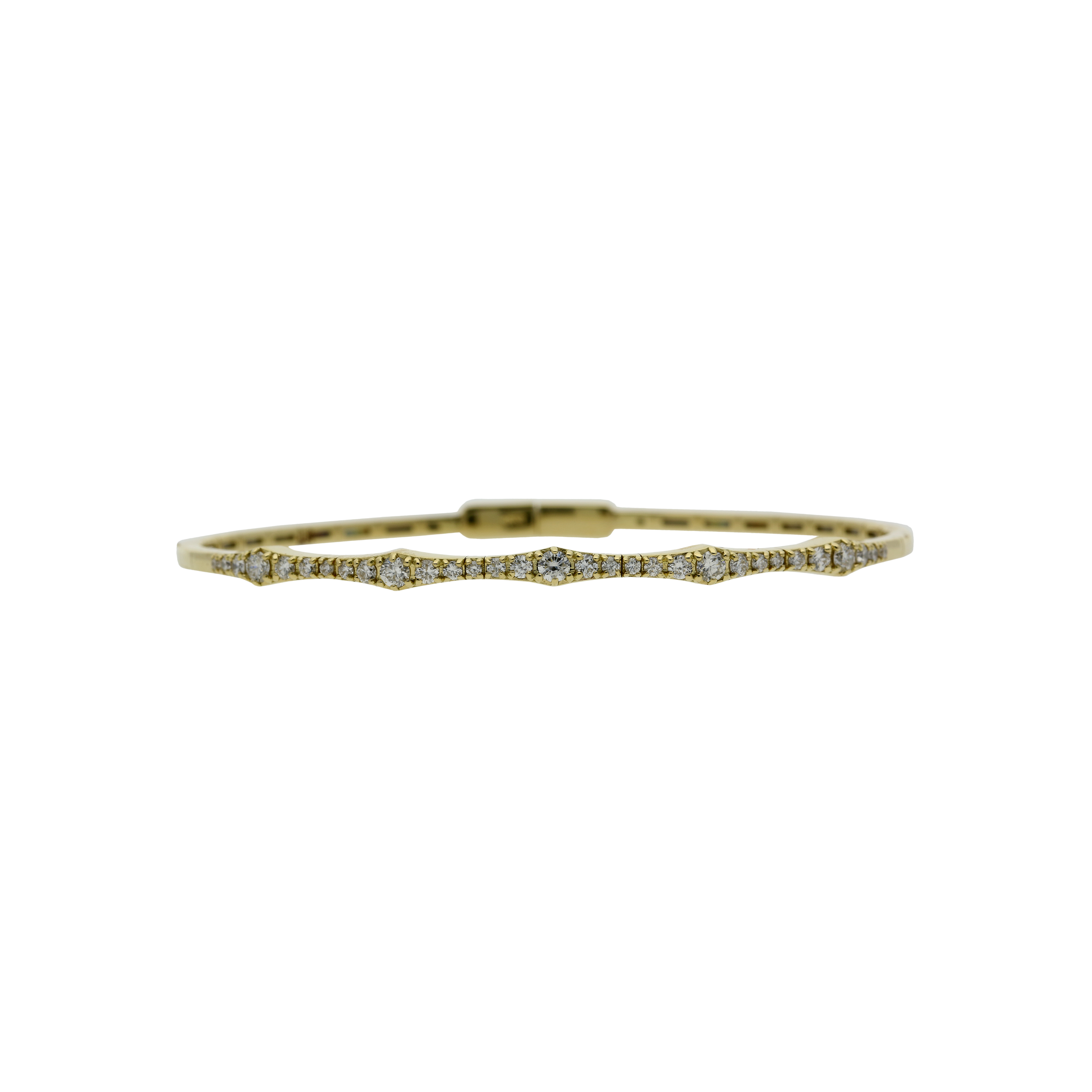 BRACCIALE RIGIDO IN ORO GIALLO E DIAMANTI BIANCHI - AB1752/90635