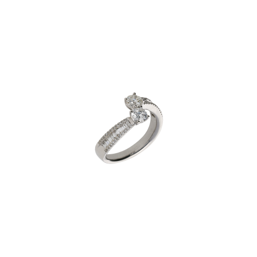 ANELLO CONTRARIE IN ORO BIANCO E DIAMANTI - MR6951DW