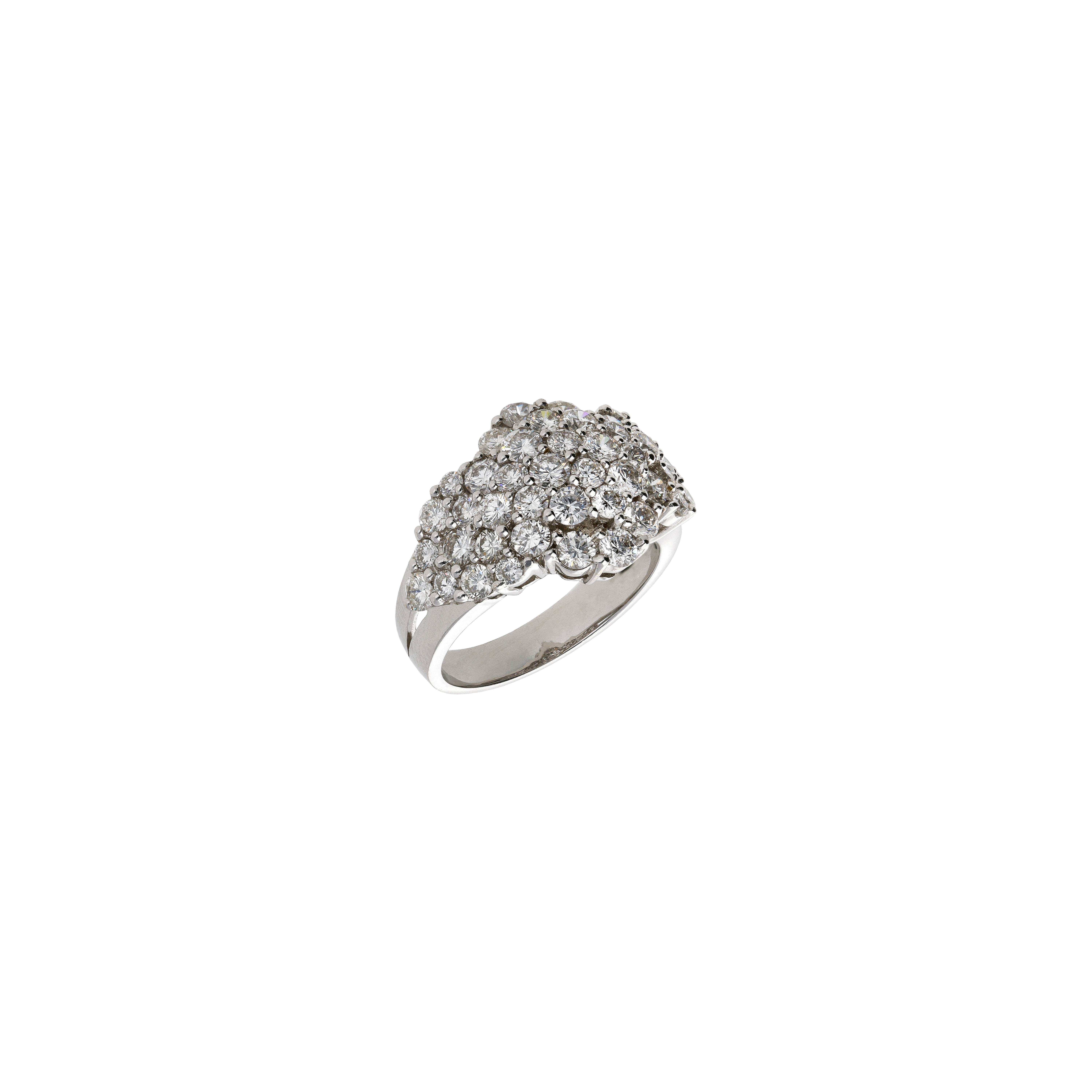 ANELLO IN ORO BIANCO CON PAVÈ DI DIAMANTI - MR1218510DW