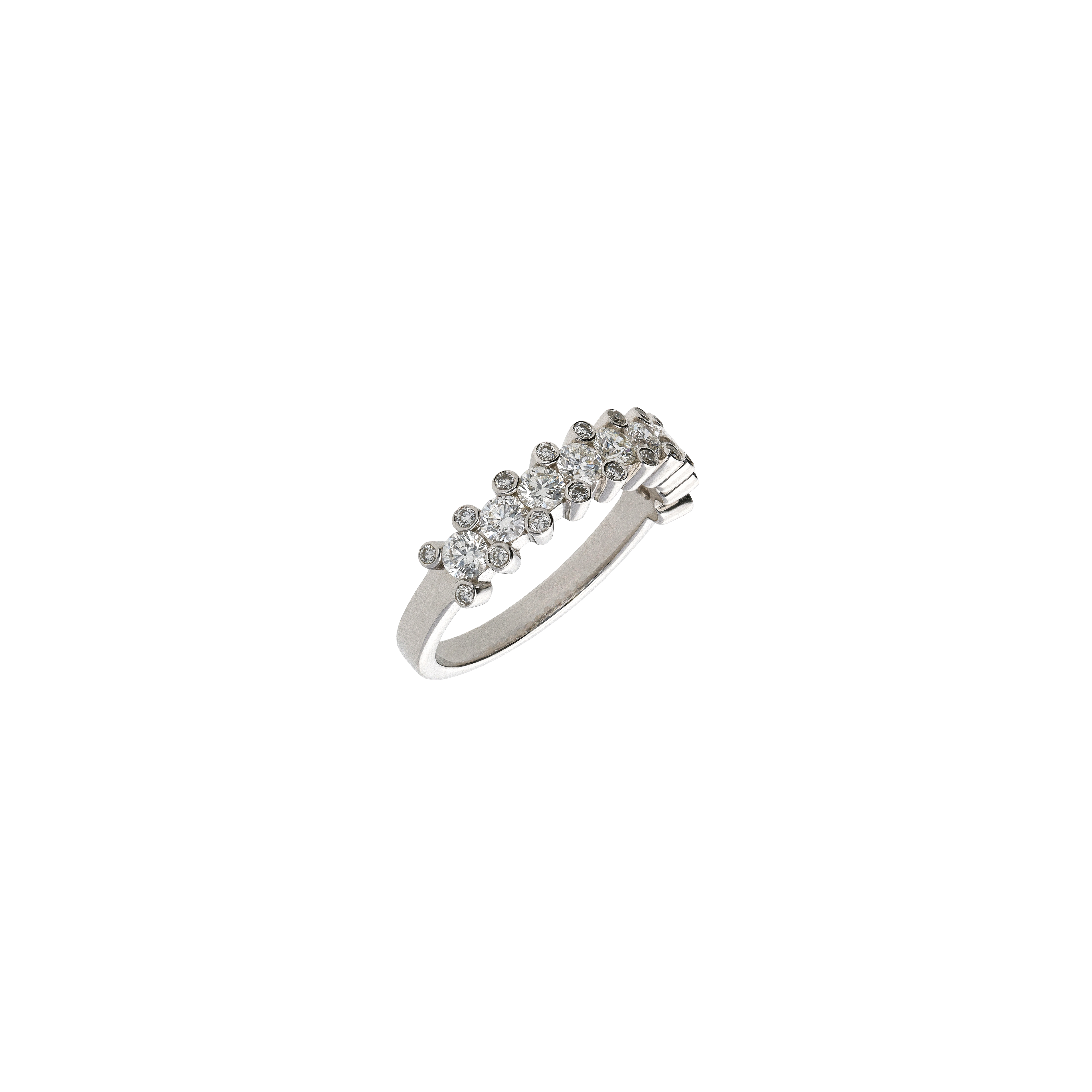 ANELLO RIVIERA  IN ORO BIANCO E DIAMANTI - VR06155DW