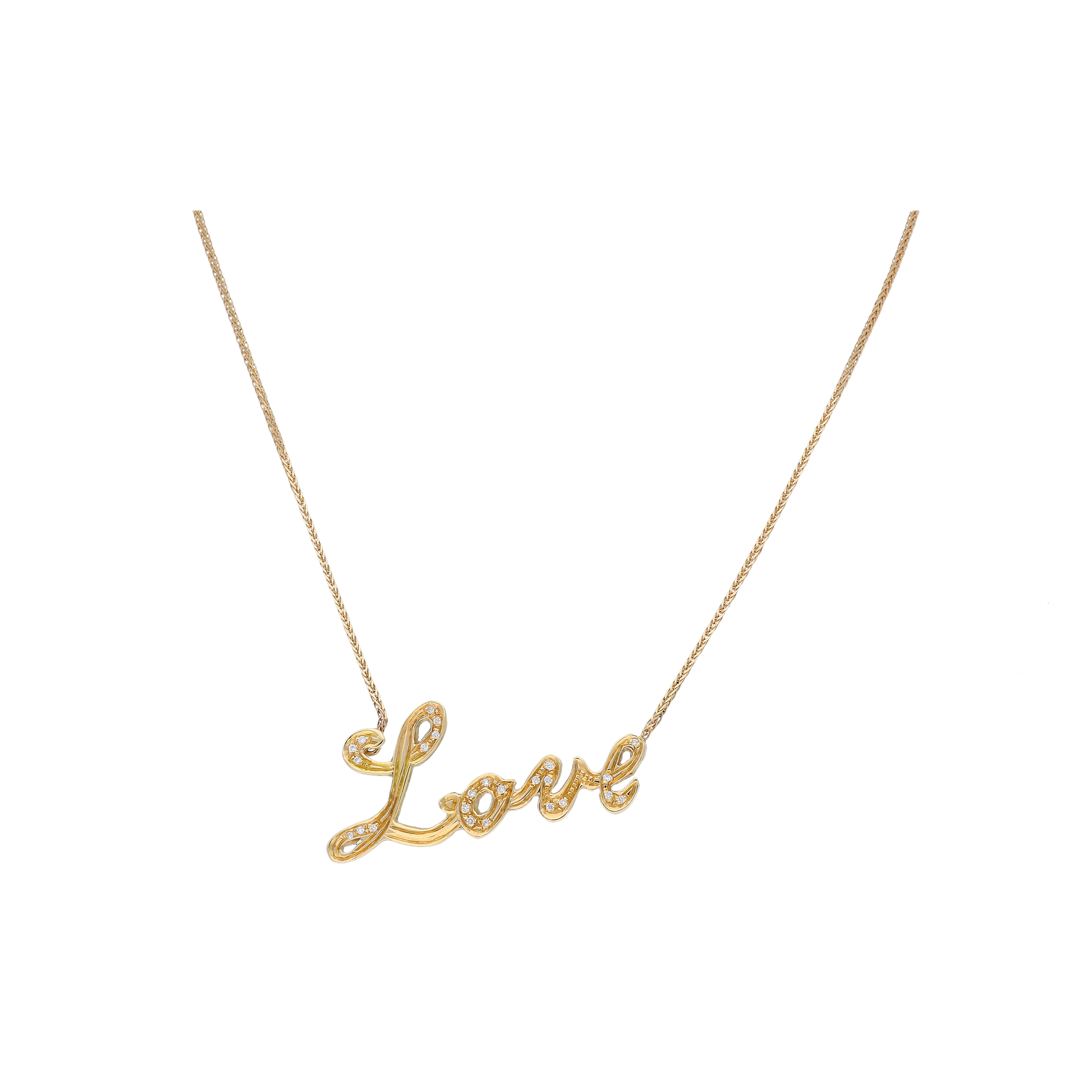 COLLANA LOVE IN ORO ROSA E DIAMANTI - R1/0