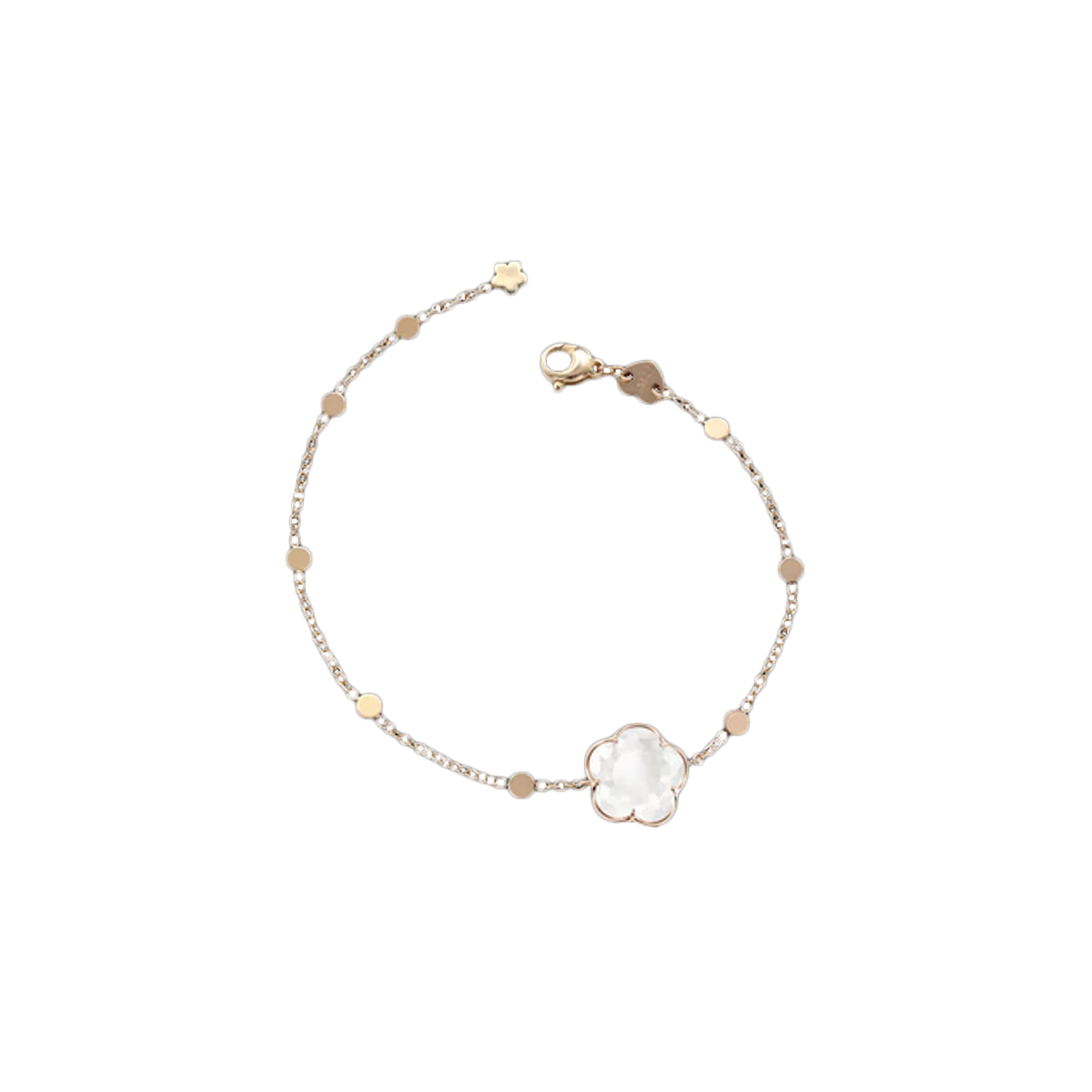 BRACCIALE BON TON IN ORO ROSA CON QUARZO MILKY - 14817R - 14817R