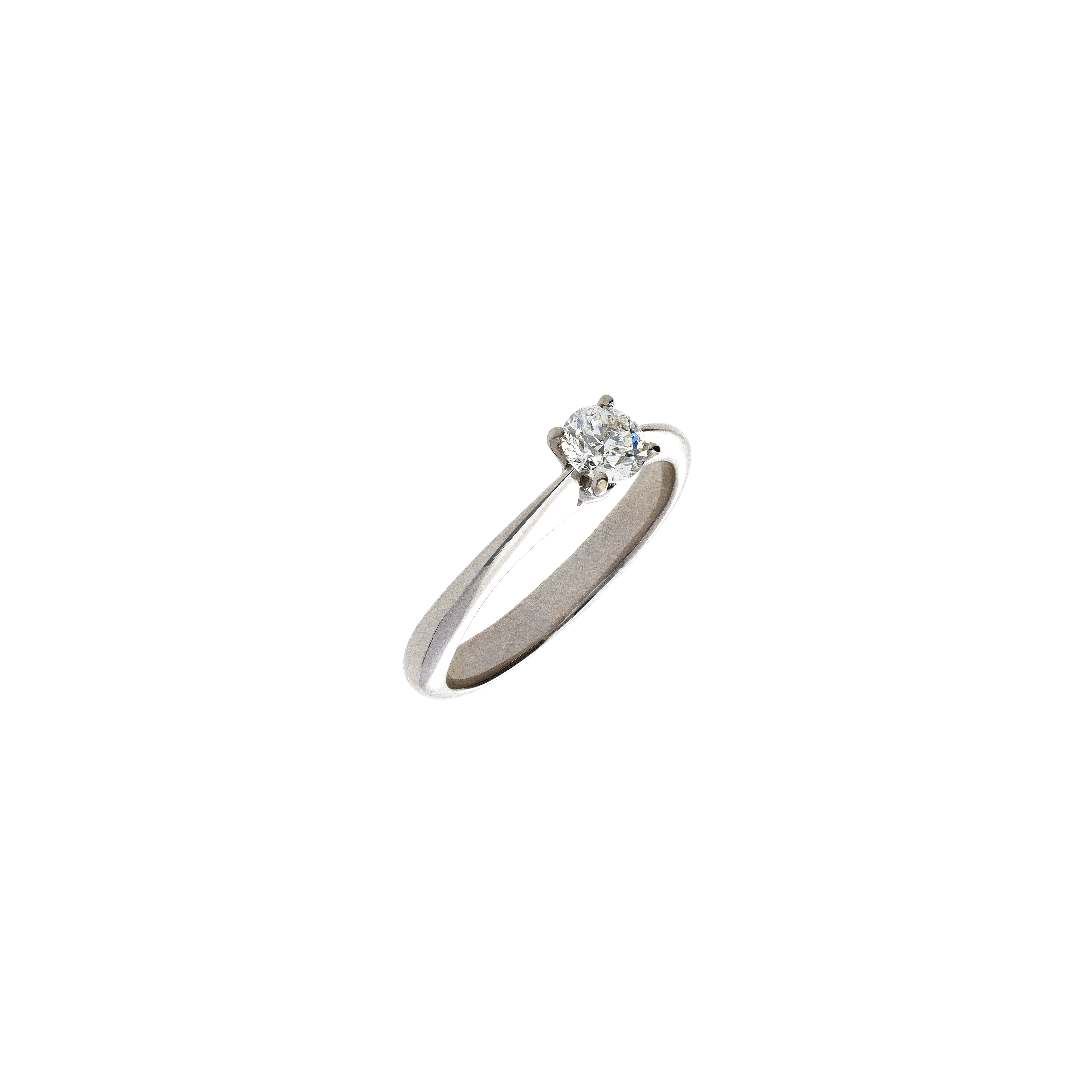 ANELLO SOLITARIO IN ORO BIANCO CON DIAMANTE BIANCO CERTIFICATO GIA - 81054201