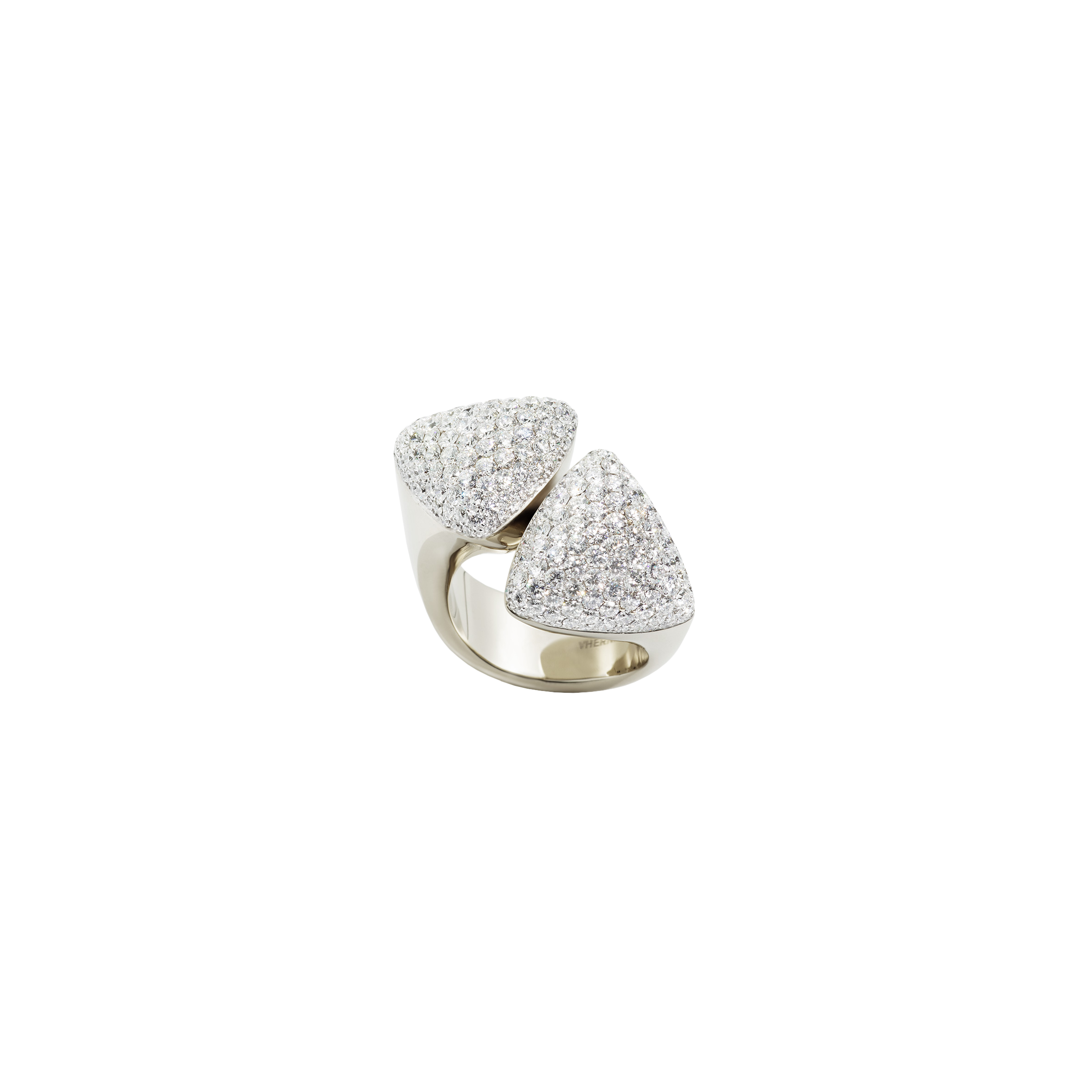 ANELLO FRECCIA IN ORO BIANCO 18K NON RODIATO E DIAMANTI - PG1401A300