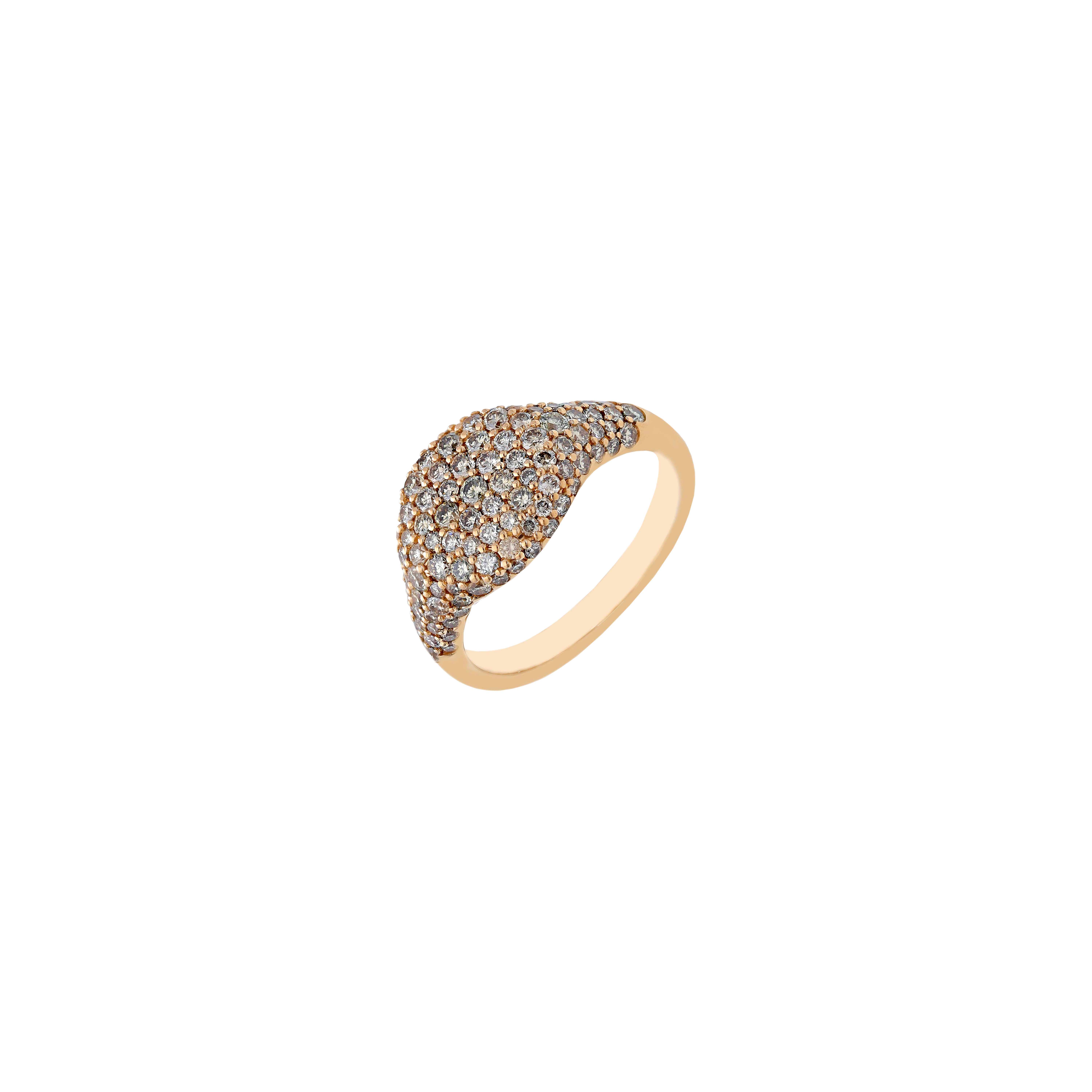 ANELLO IN ORO ROSA CON PAVÈ DI DIAMANTI BROWN - VR24665DBP