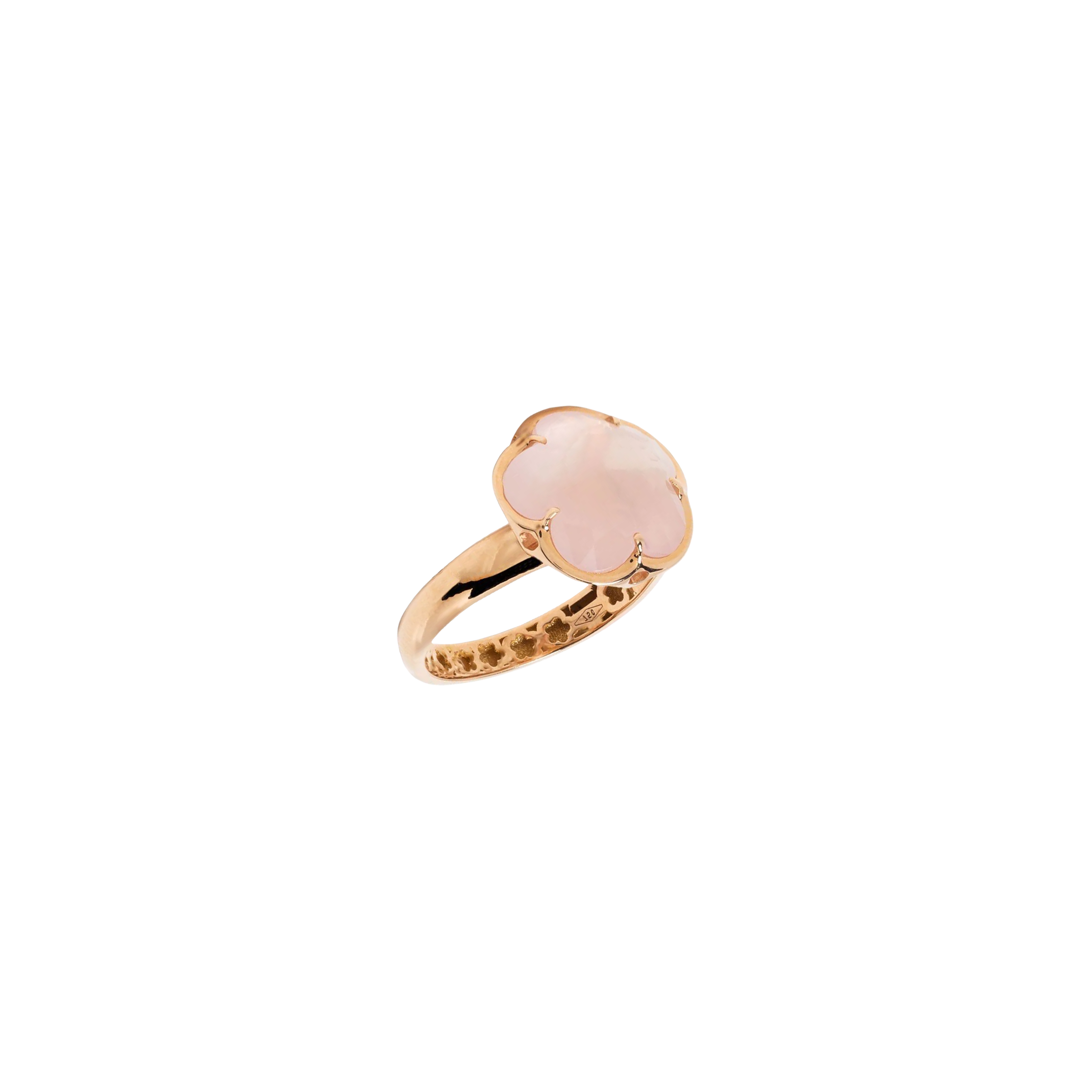 ANELLO BON TON IN ORO ROSA E QUARZO ROSA - 15053R - 15053R