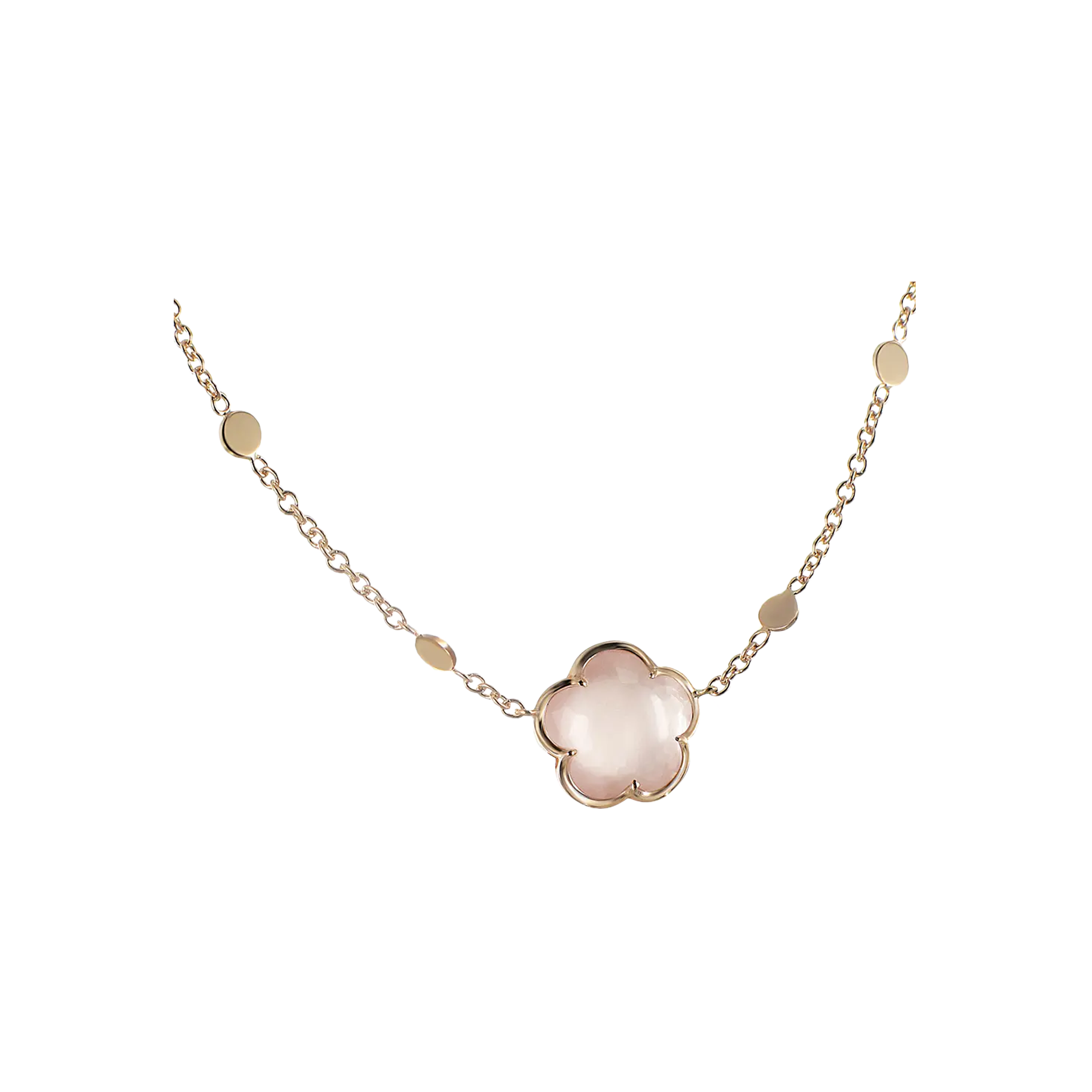 COLLANA BON TON IN ORO ROSA E QUARZO ROSA - 14820R - 14820R