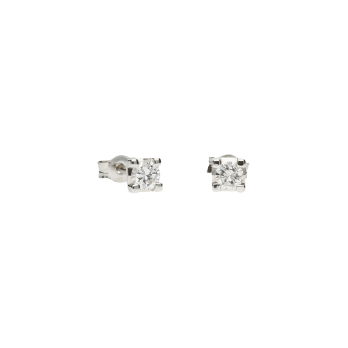 Orecchini in oro bianco 18 carati e diamanti bianchi taglio brillante - BA0R28