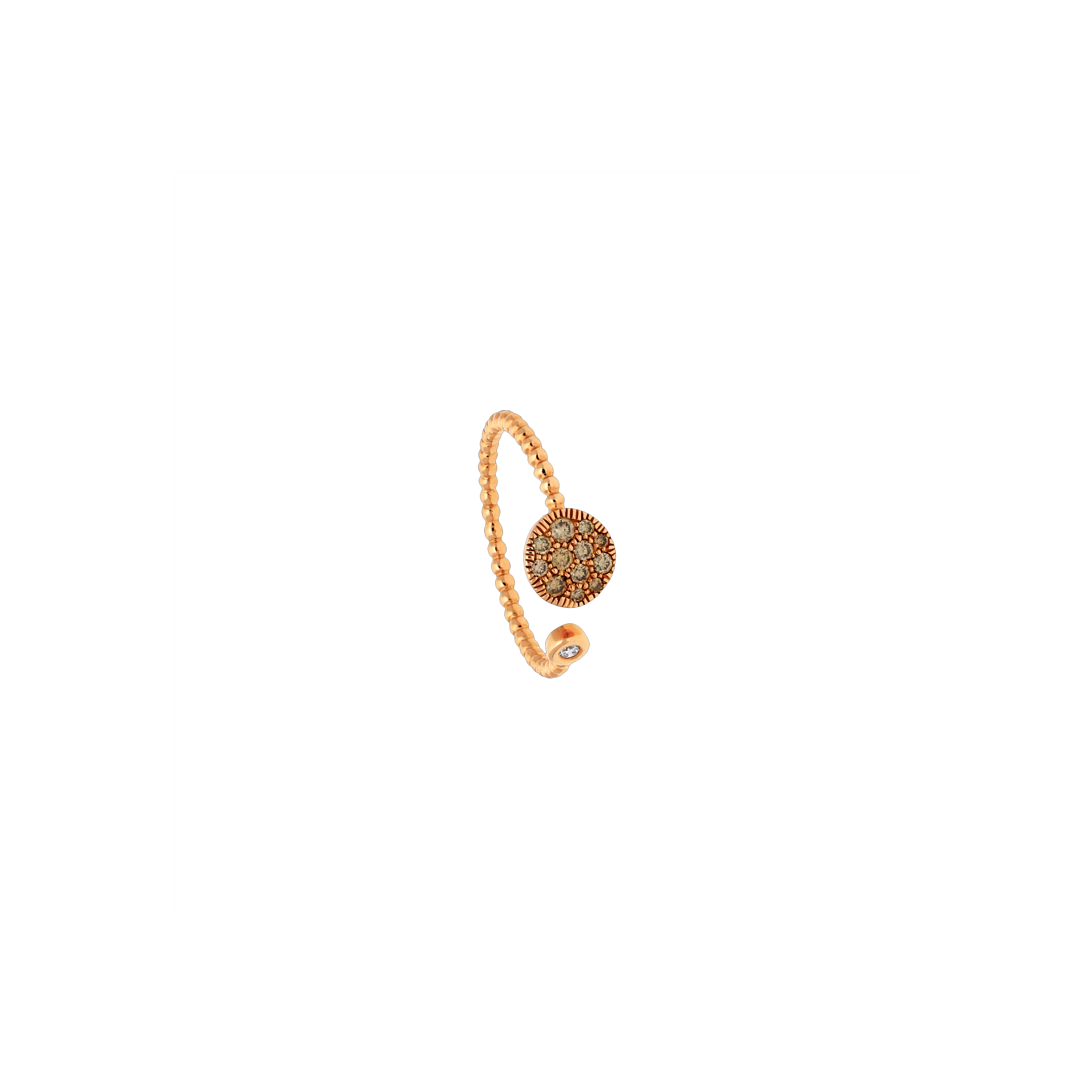 ANELLO IN ORO ROSA E DIAMANTI BROWN - VR25755DBDP