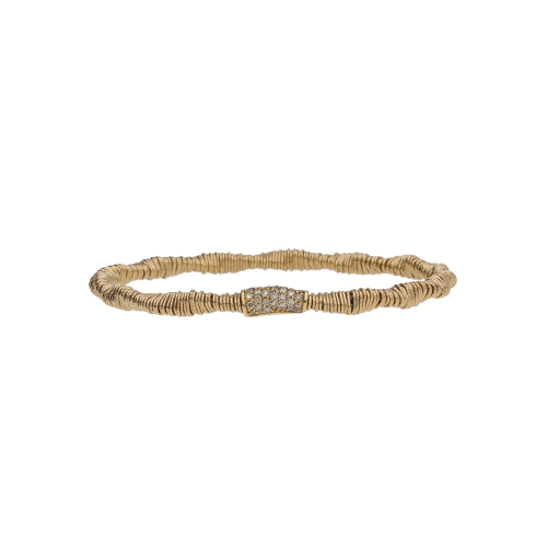 Bracciale elastico in oro rosa e diamanti brown - 680A4ORDBW