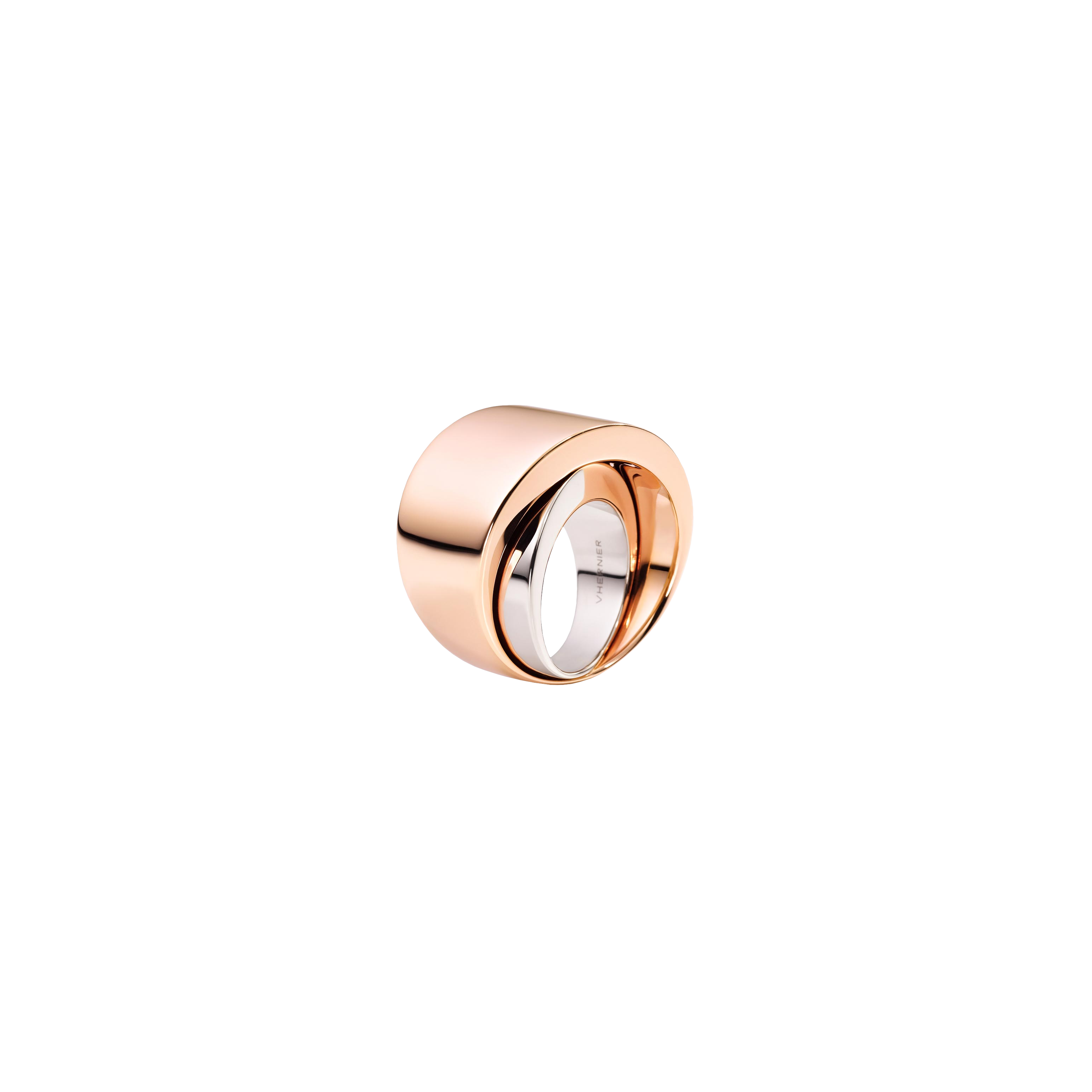 ANELLO TOURBILLON IN ORO ROSA 18K E ORO BIANCO 18K NON RODIATO - PN0527A001