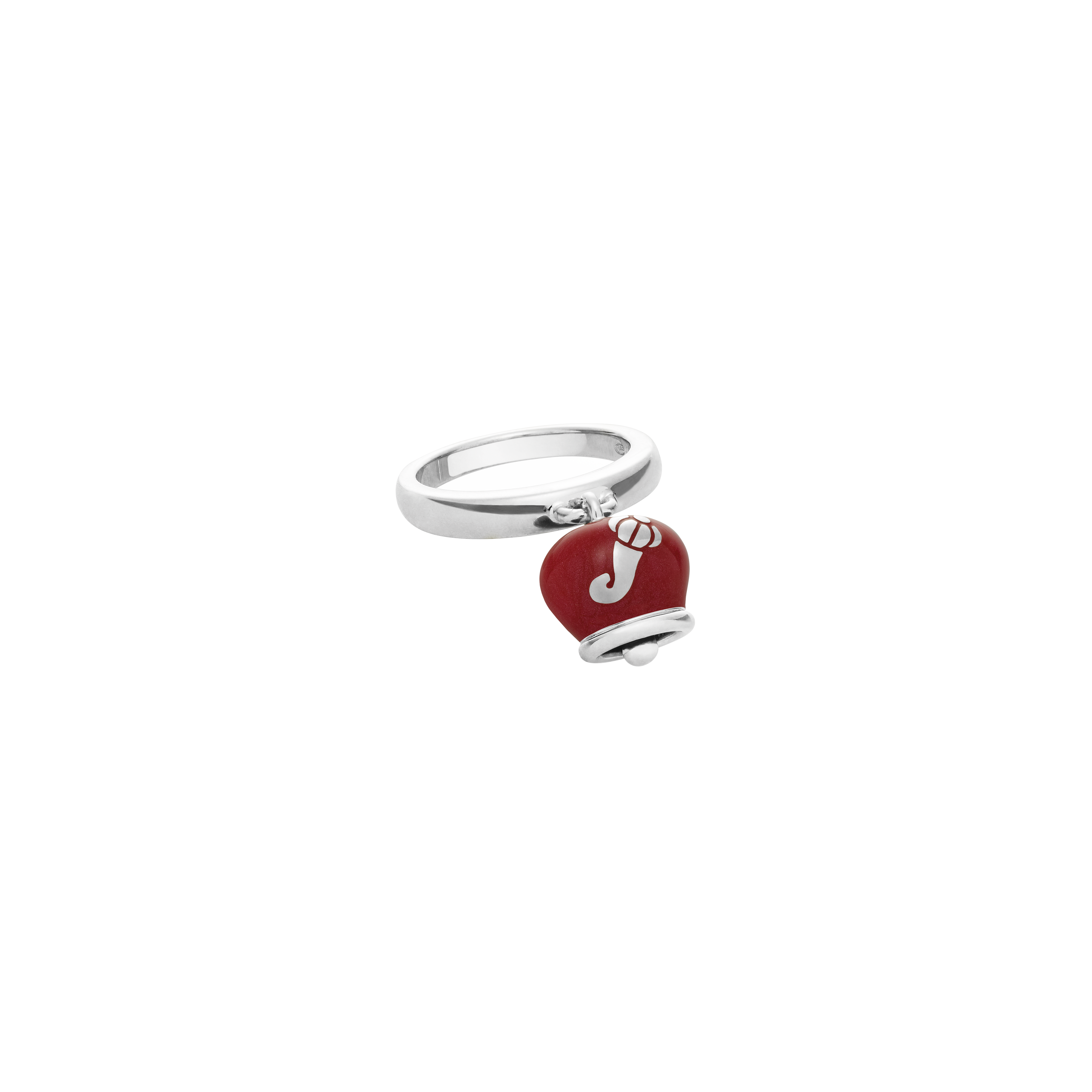 ANELLO ET VOILA' IN ARGENTO CON CAMPANELLA IN SMALTO ROSSO - 36385 - 36385