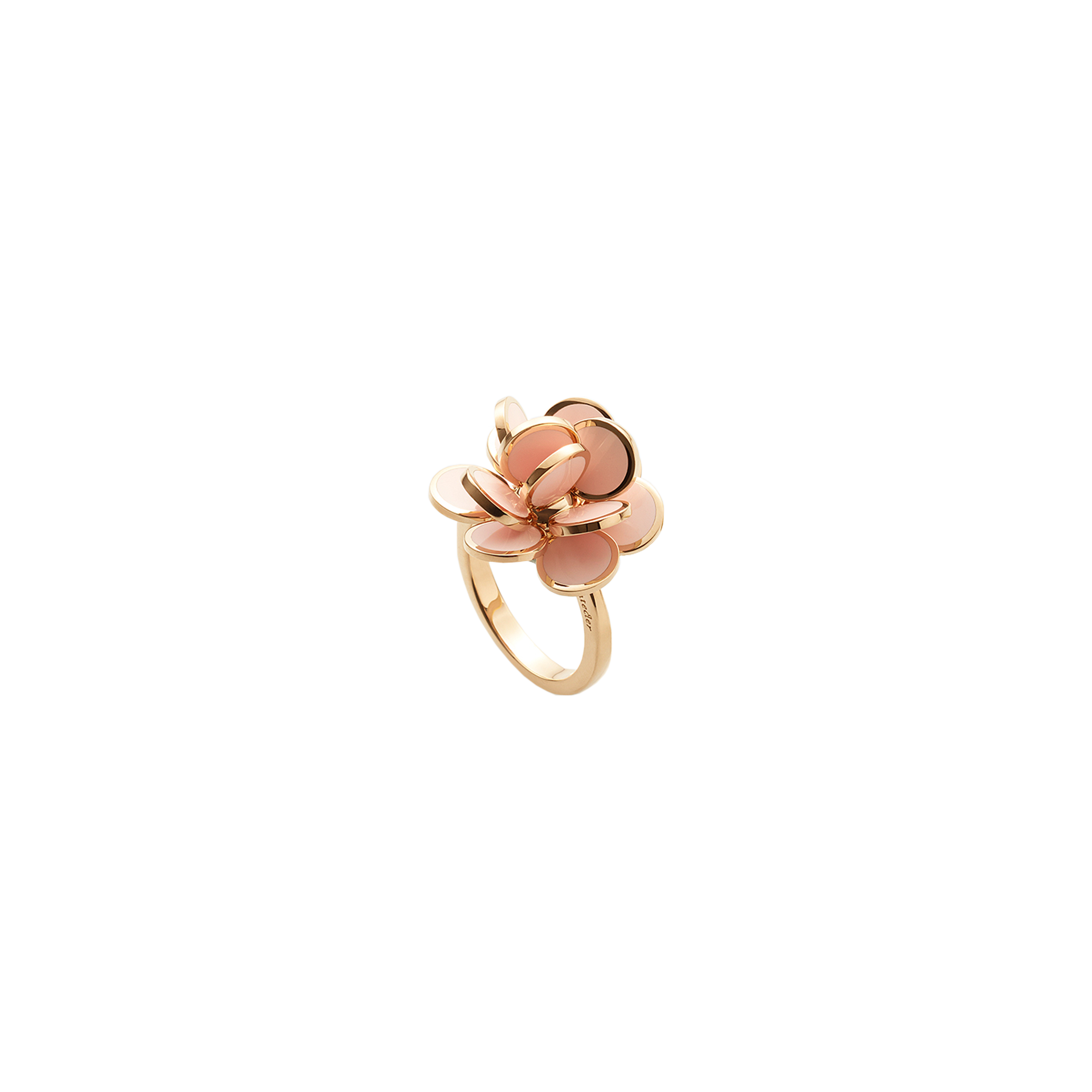 ANELLO PAILLETTES MINI IN ORO ROSA E SMALTO ROSA - 35257 - 35257