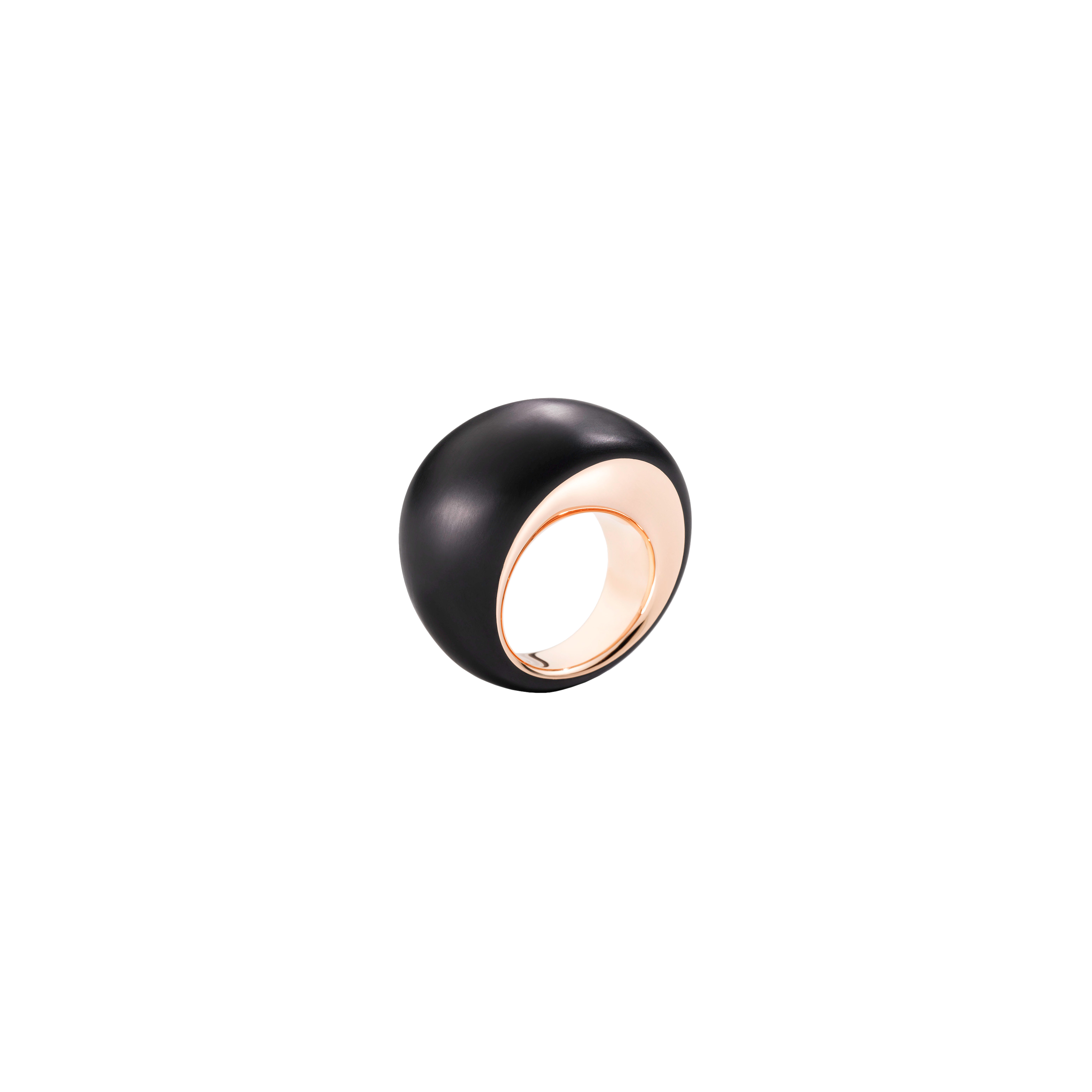 ANELLO PIROUETTE IN ORO ROSA 18K E GIAIETTO - 000623A600