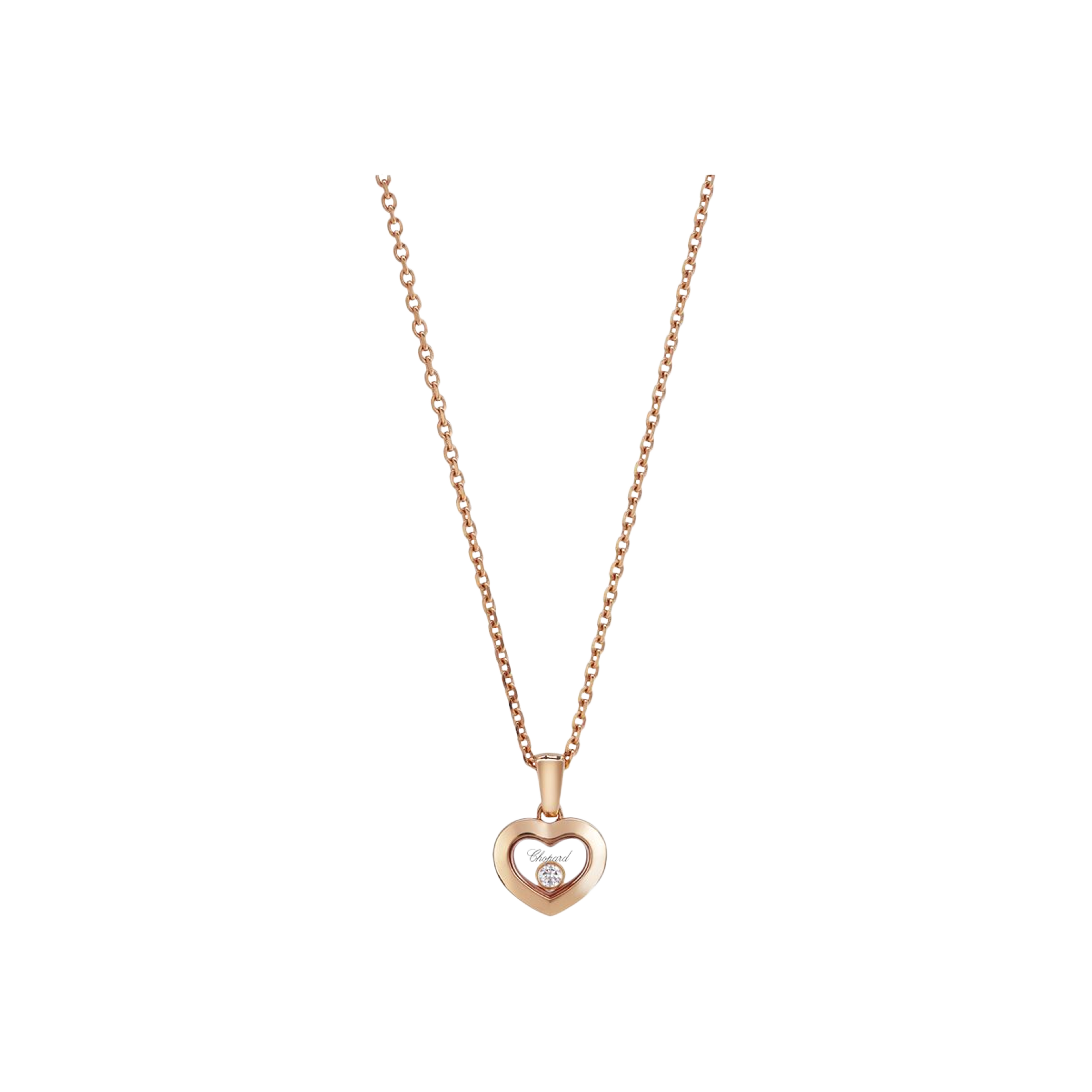 CHOPARD - COLLANA HAPPY DIAMONDS IN ORO ROSA CON DIAMANTE - 79A054-5001 - 79A054-5001