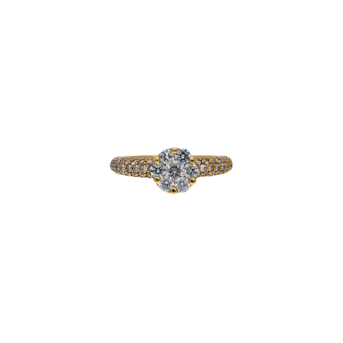 Anello in oro rosa 18 carati e diamanti bianchi taglio brillante - VR09203DP