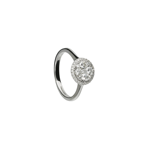 Anello in oro bianco 18 carati e diamanti bianco taglio brillante - MR90934DW
