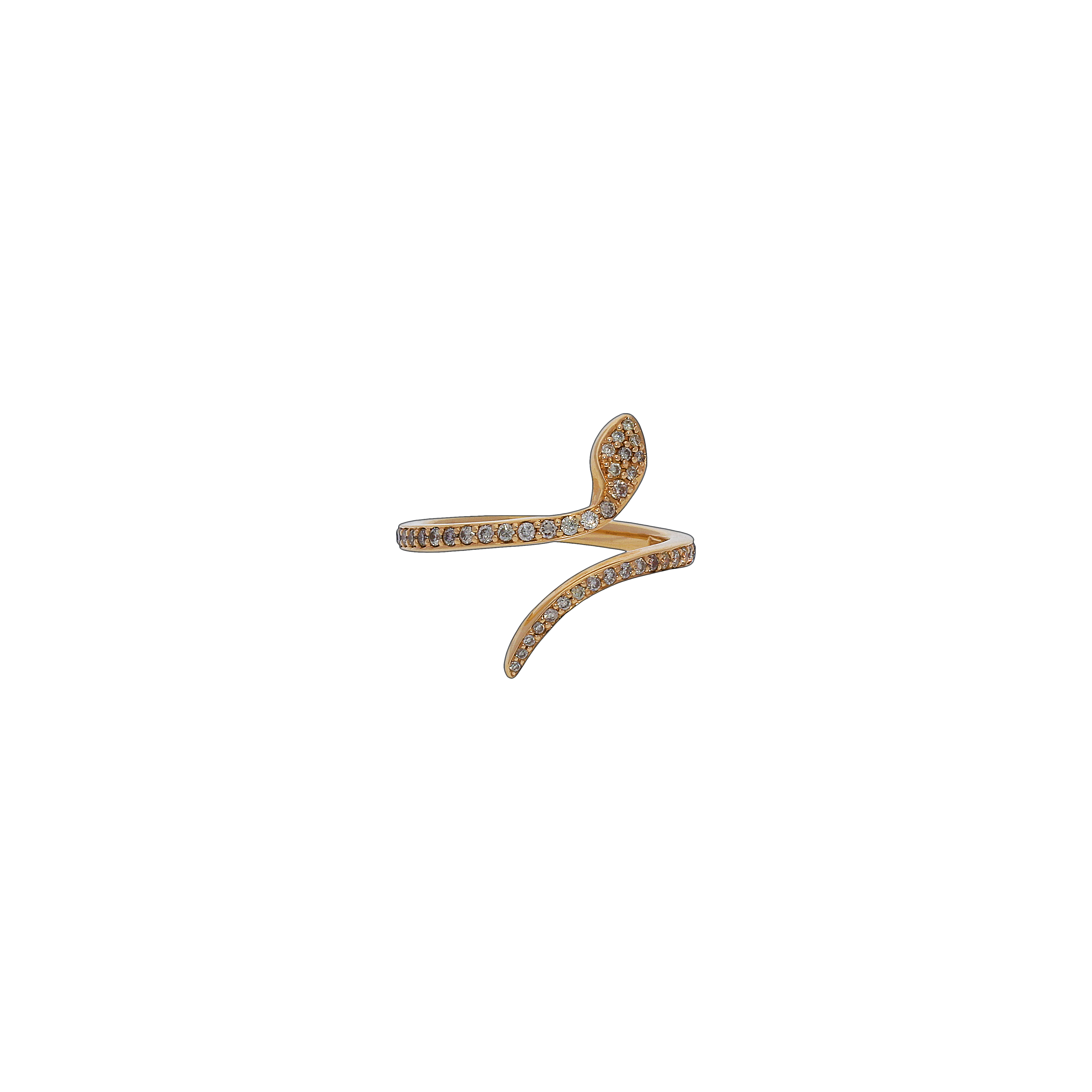 SERPENTE - ANELLO IN ORO ROSA E DIAMANTI BROWN - VR24738DBP