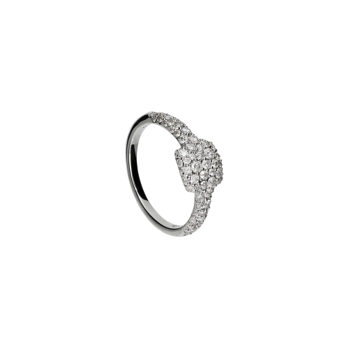 Anello in oro bianco 18 carati e diamanti bianchi taglio brillante - VR24965DW