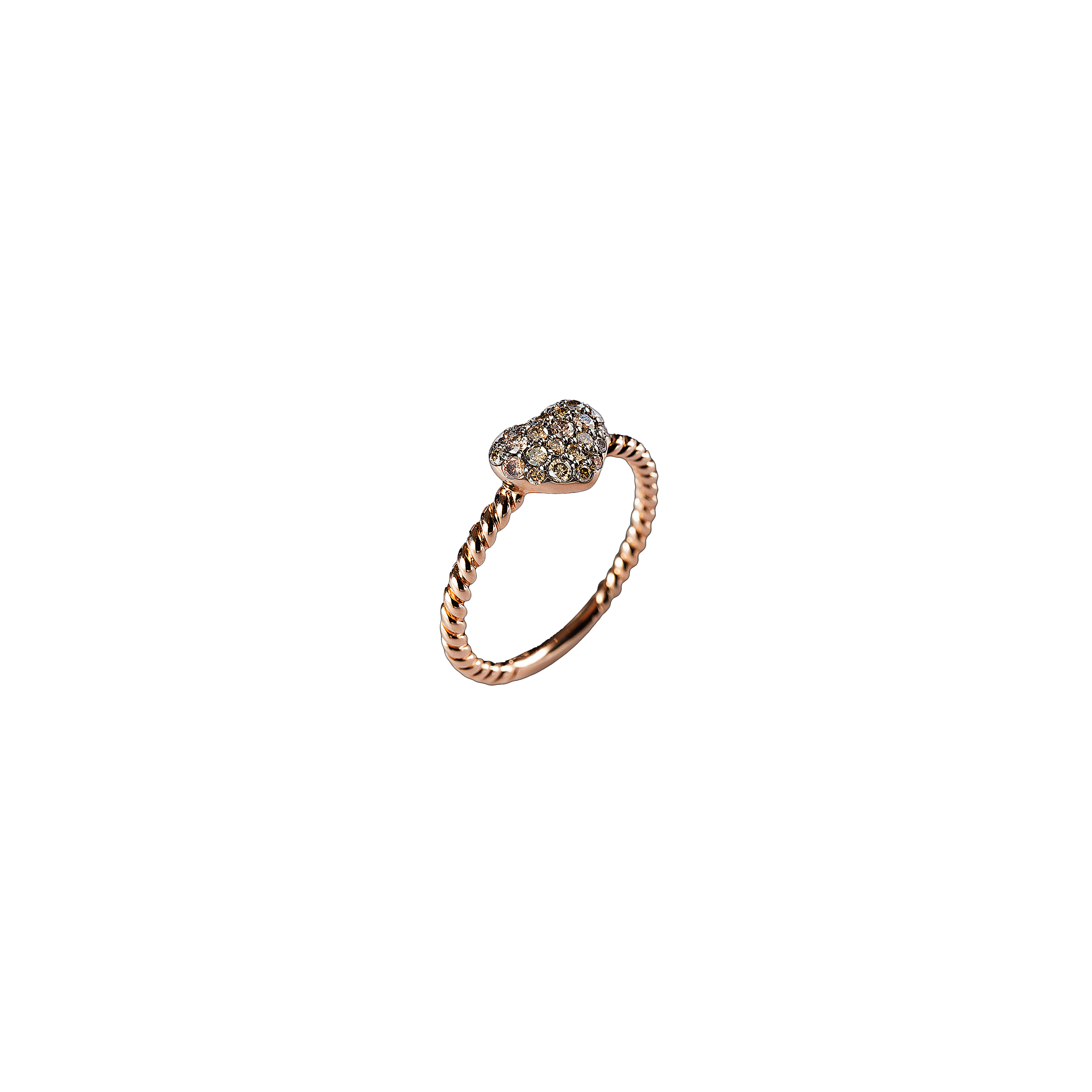 ANELLO CUORE ORO ROSA E DIAMANTI - VR25359DBP