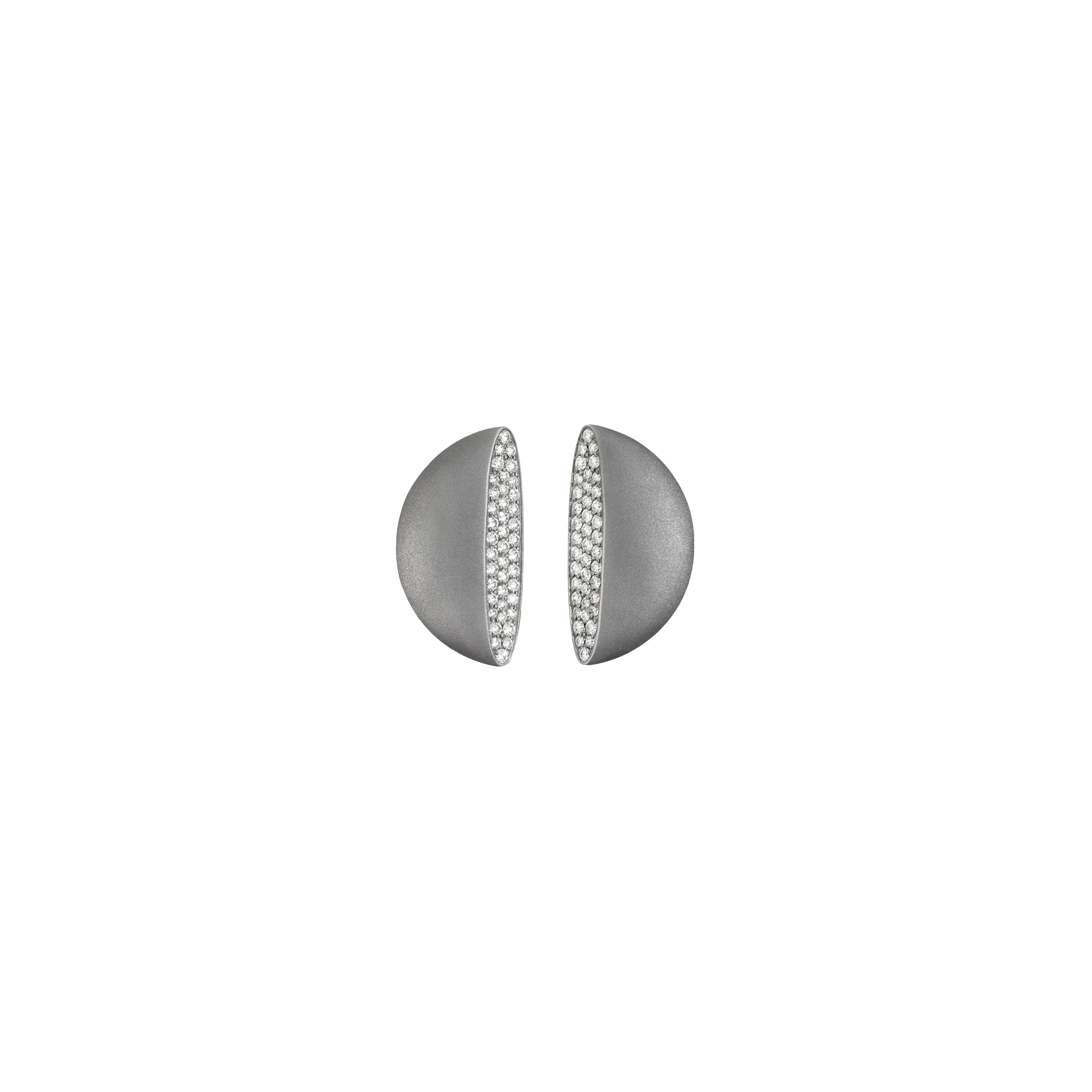 ORECCHINI ECLISSE MIDI IN TITANIO E DIAMANTI - TG1138B301